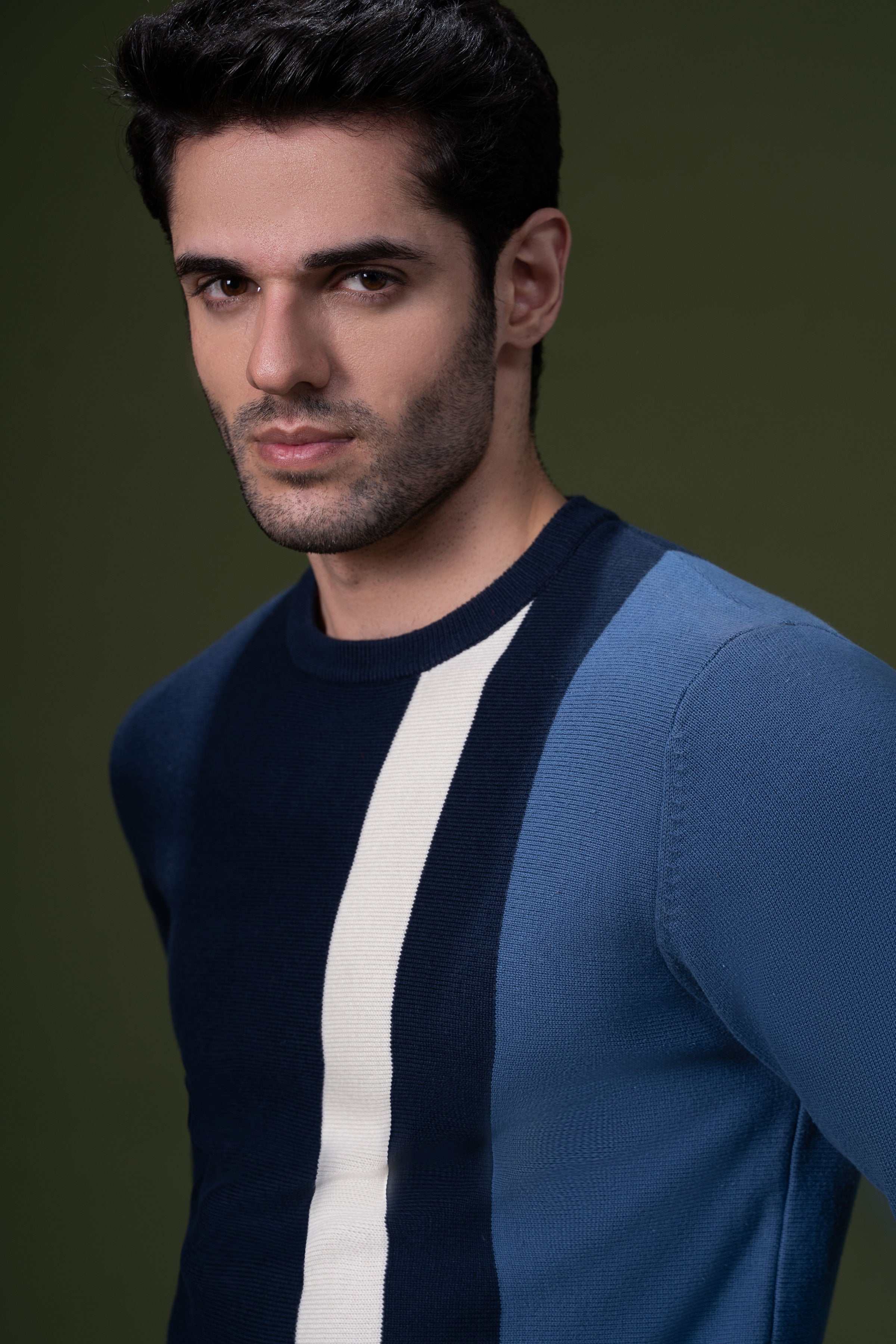 FULL SLEEVE SWEATER NAVY at Charcoal Clothing