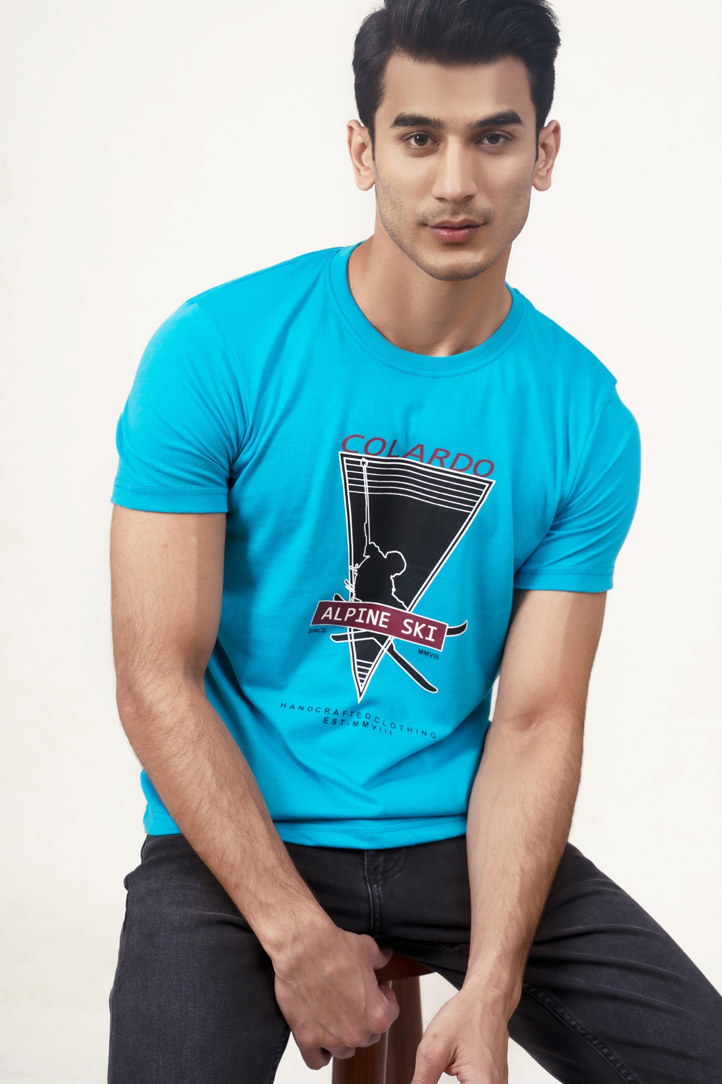 GRAPHIC T-SHIRT BLUE at Charcoal Clothing