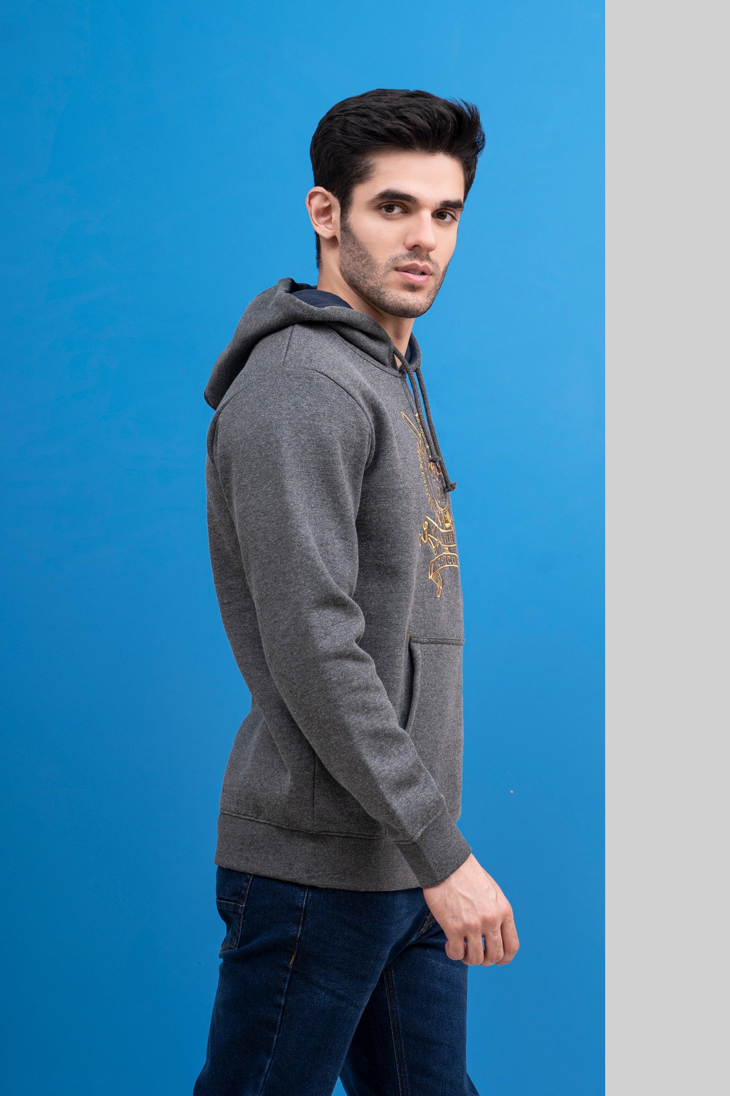 HOODIE FULL SLEEVE CHARCOAL GREY at Charcoal Clothing