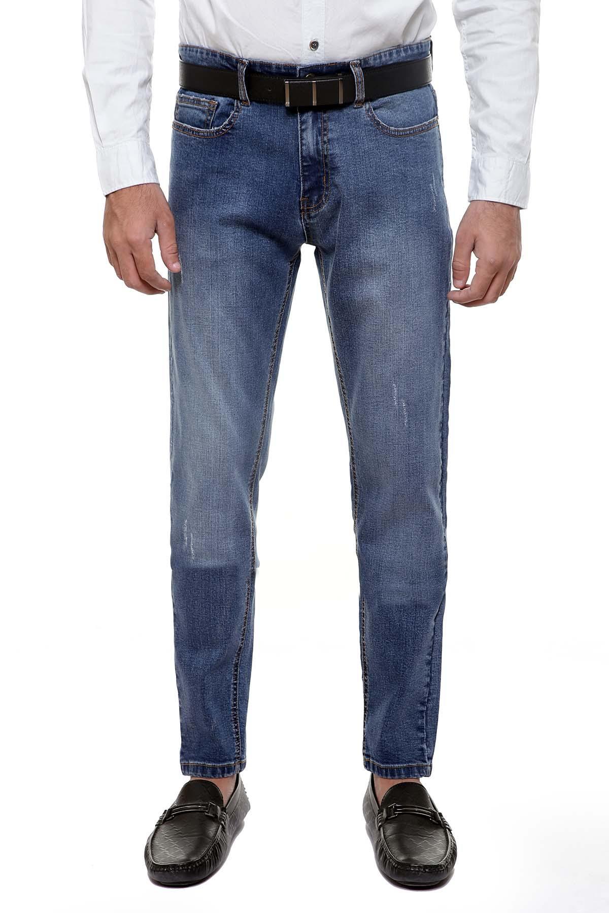 JEAN SLIM FIT MID BLUE at Charcoal Clothing