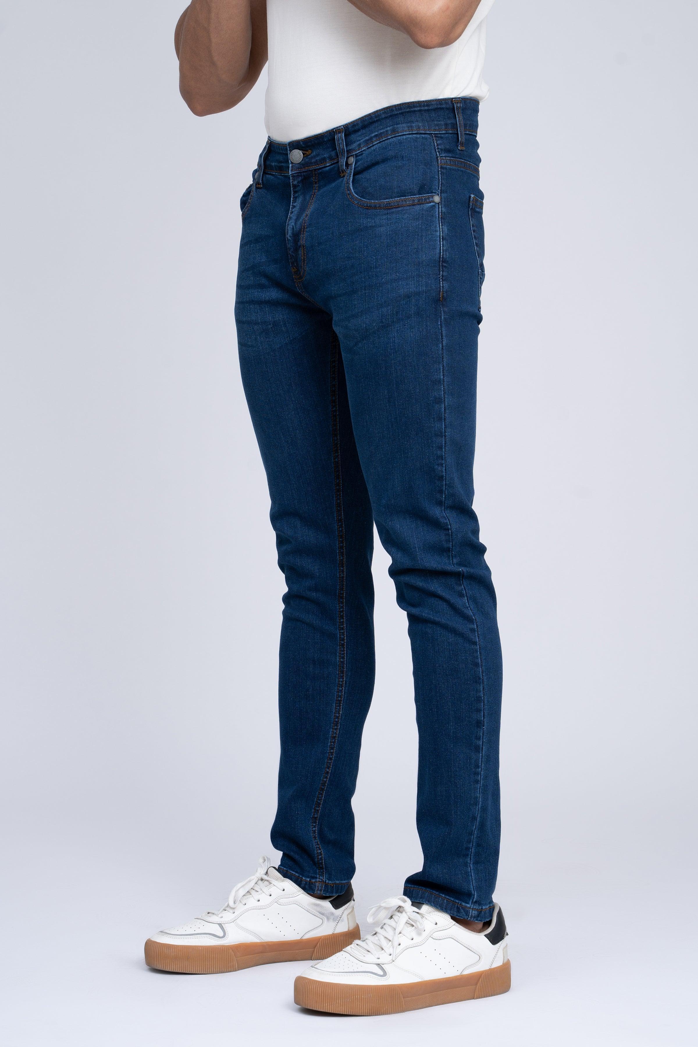 JEAN SLIM LEG MID BLUE at Charcoal Clothing