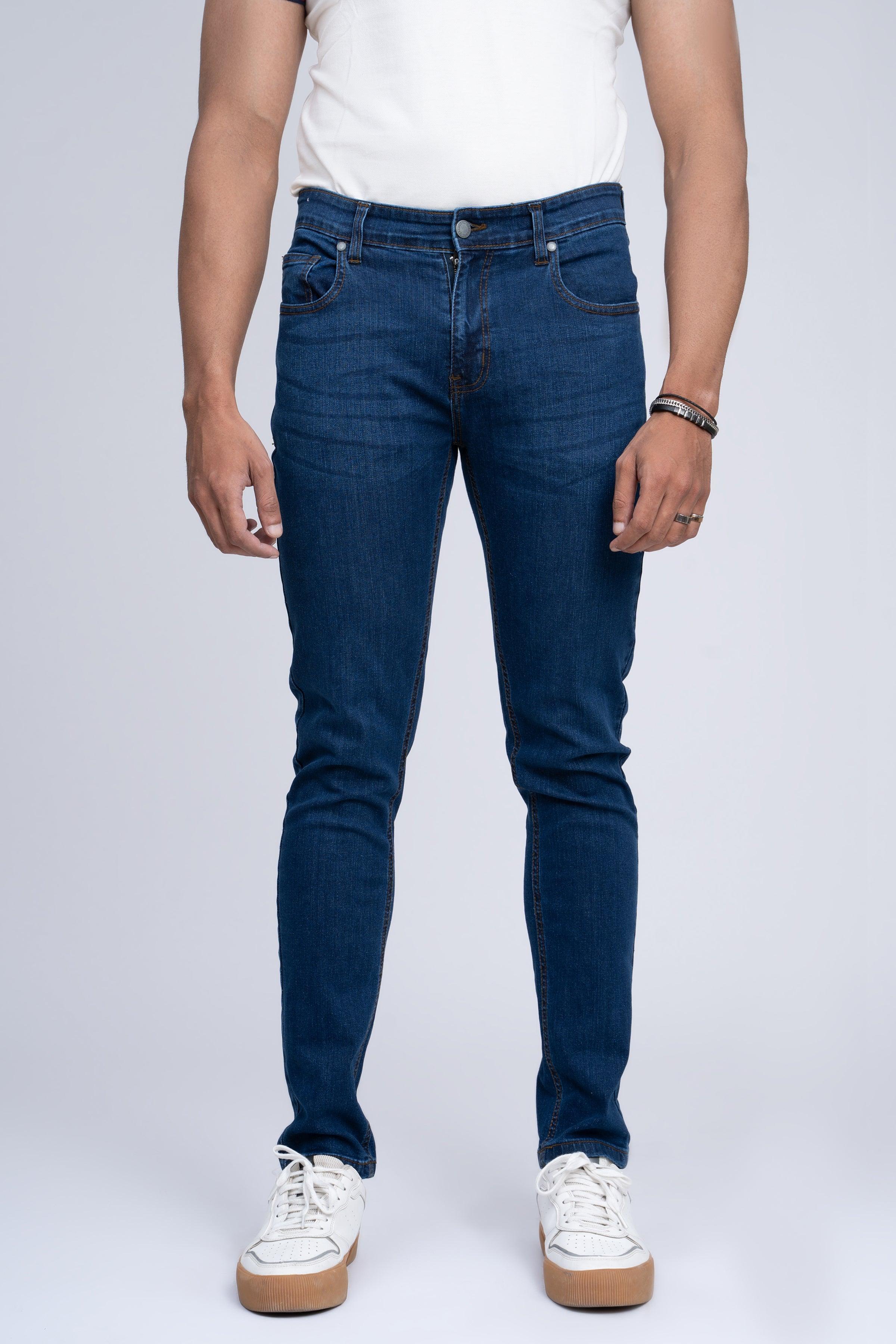 JEAN SLIM LEG MID BLUE at Charcoal Clothing