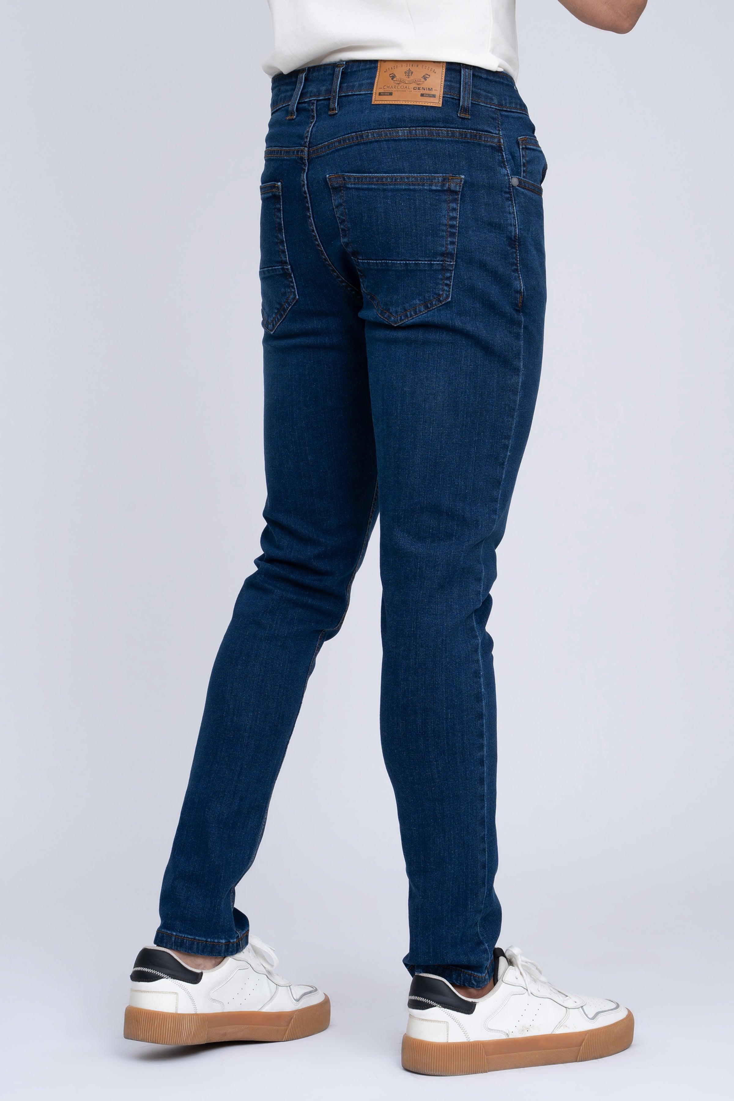 JEAN SLIM LEG MID BLUE at Charcoal Clothing