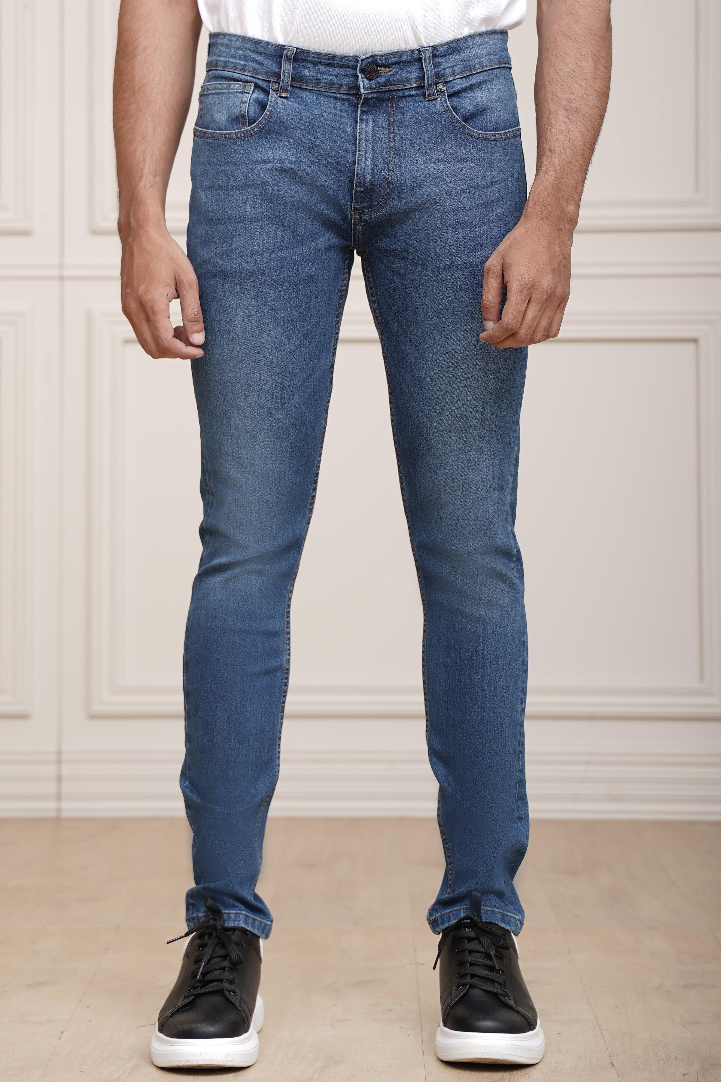 JEANS SLIM LEG LIGHT BLUE at Charcoal Clothing