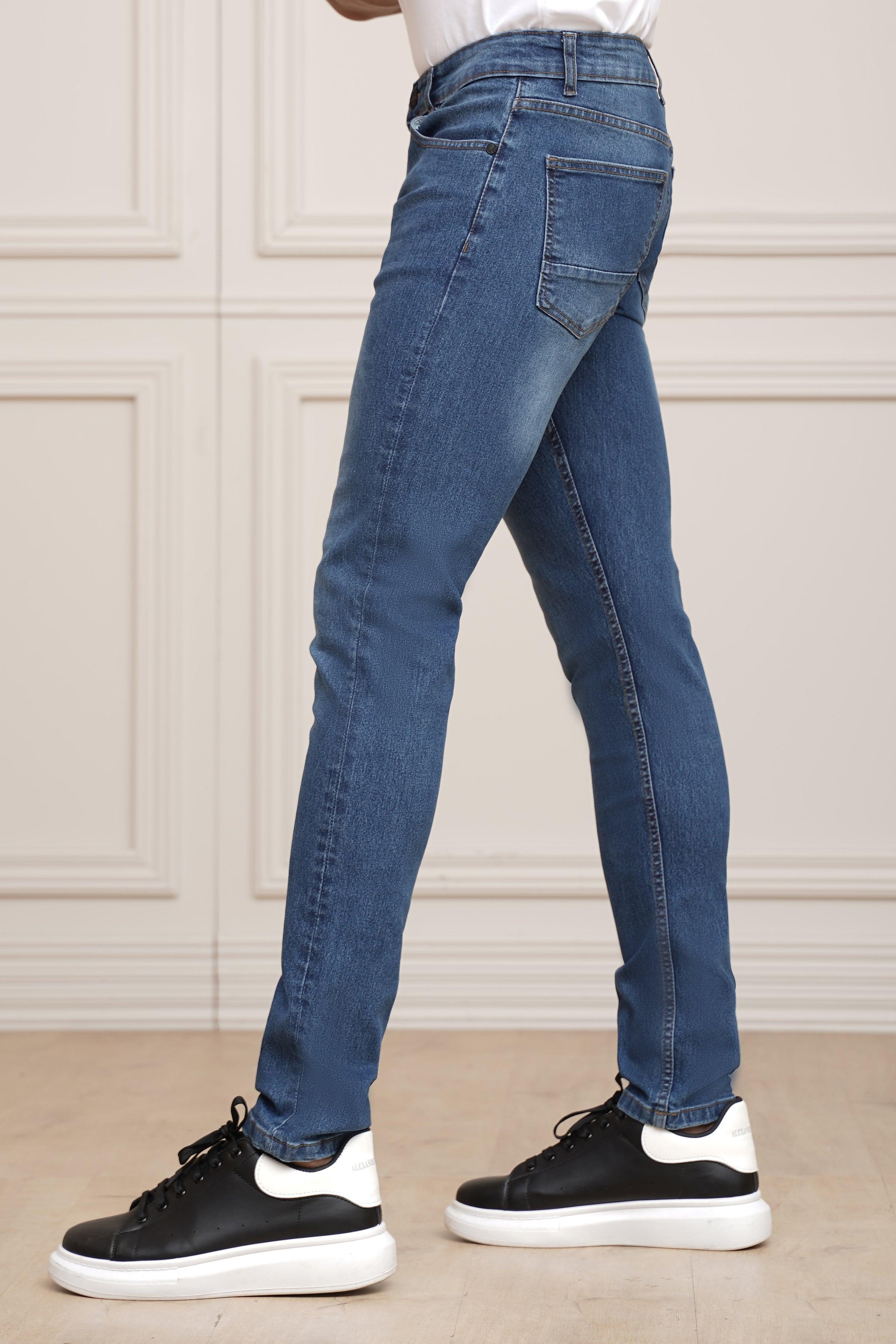 JEANS SLIM LEG LIGHT BLUE at Charcoal Clothing