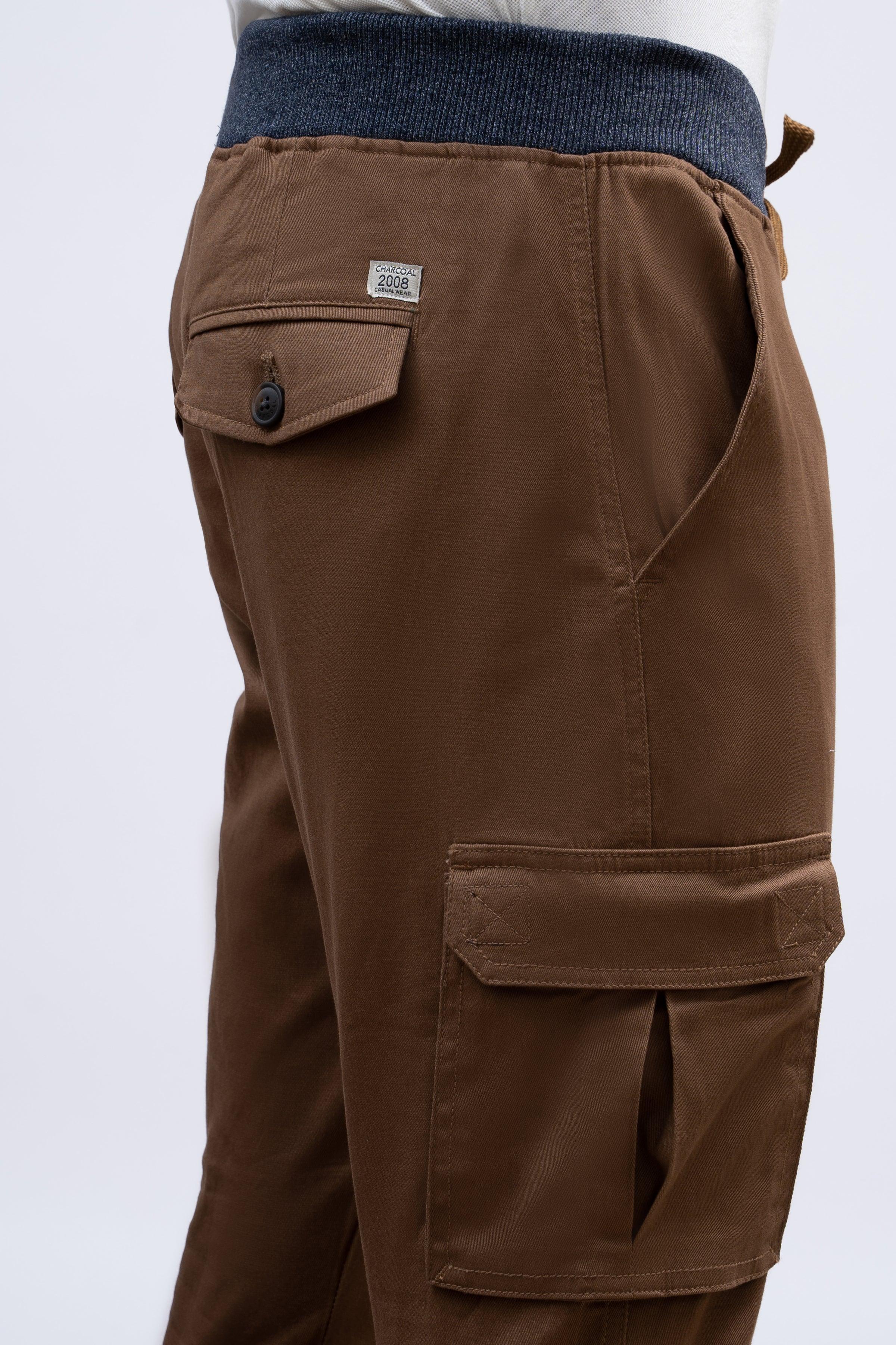 JOGGER TROUSER DARK KHAKI at Charcoal Clothing