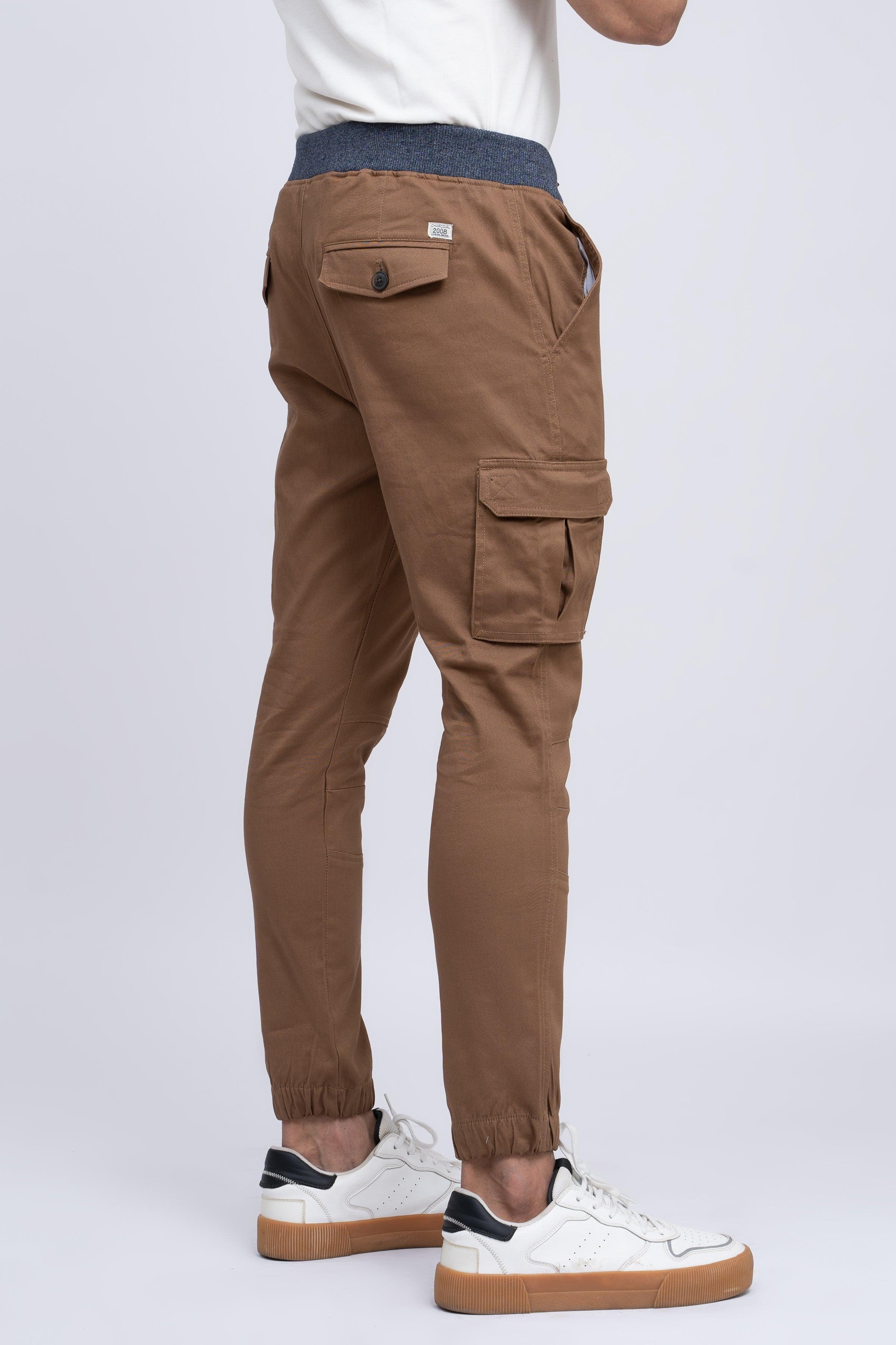 JOGGER TROUSER DARK KHAKI at Charcoal Clothing