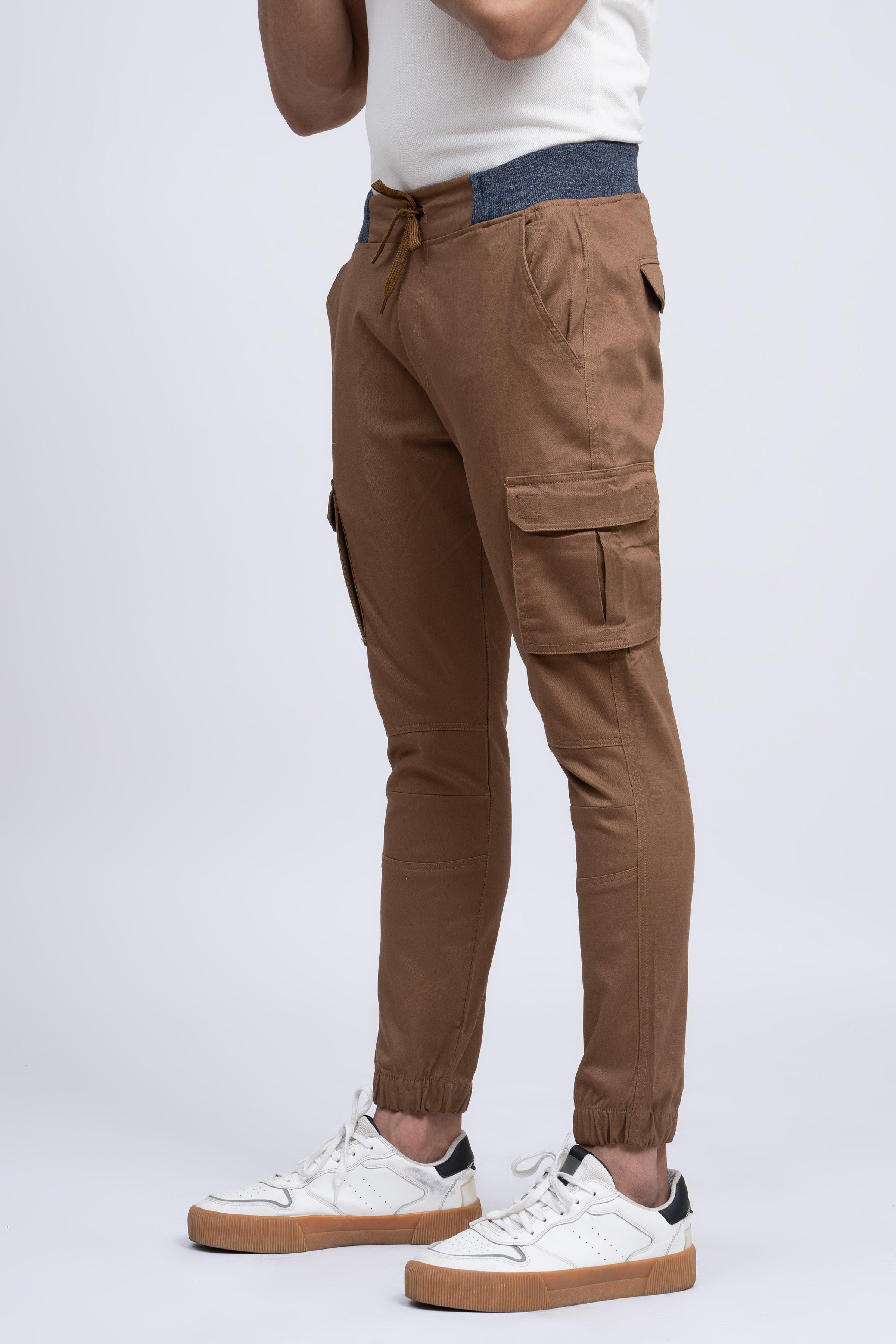 JOGGER TROUSER DARK KHAKI at Charcoal Clothing