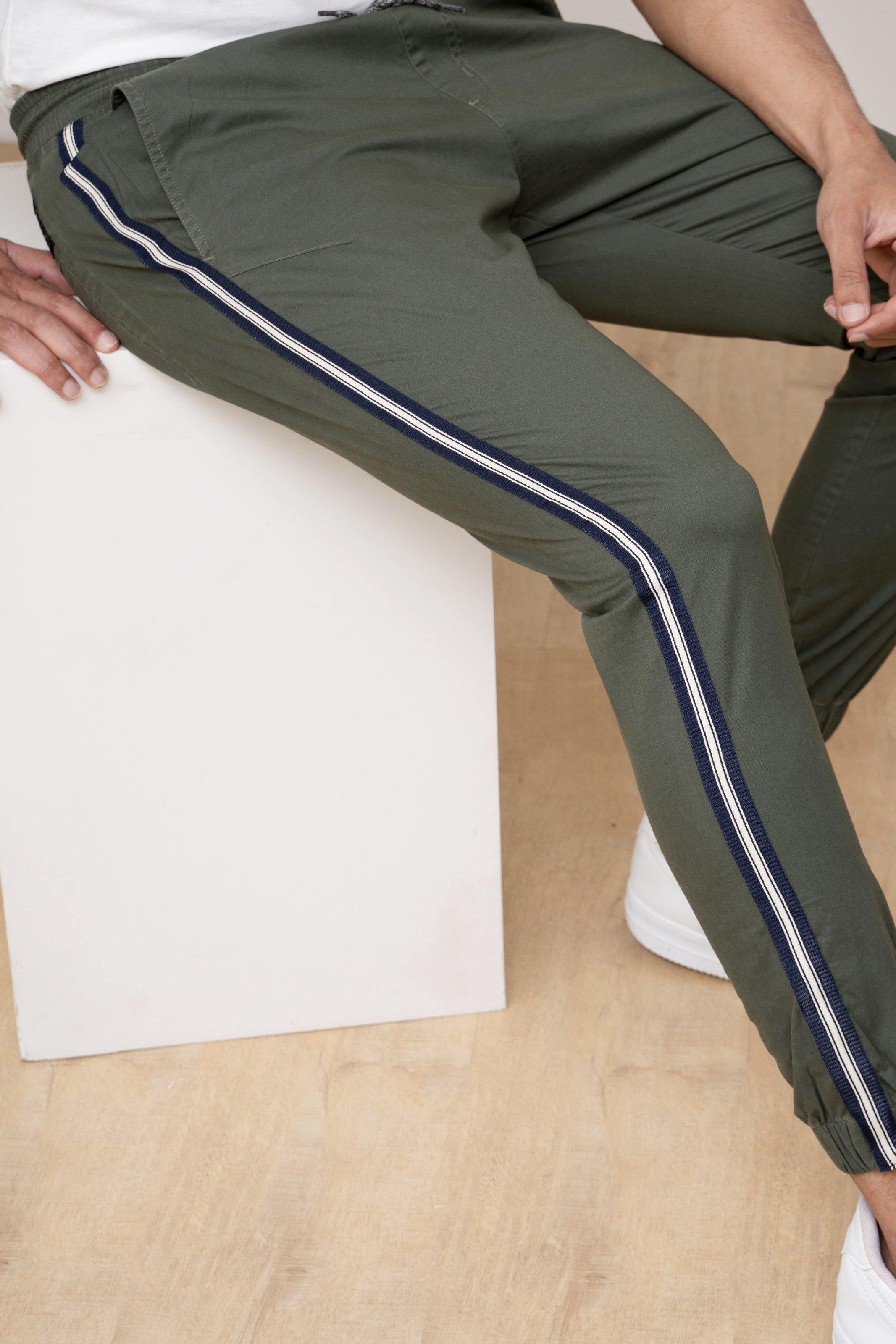 JOGGER TROUSER OLIVE at Charcoal Clothing