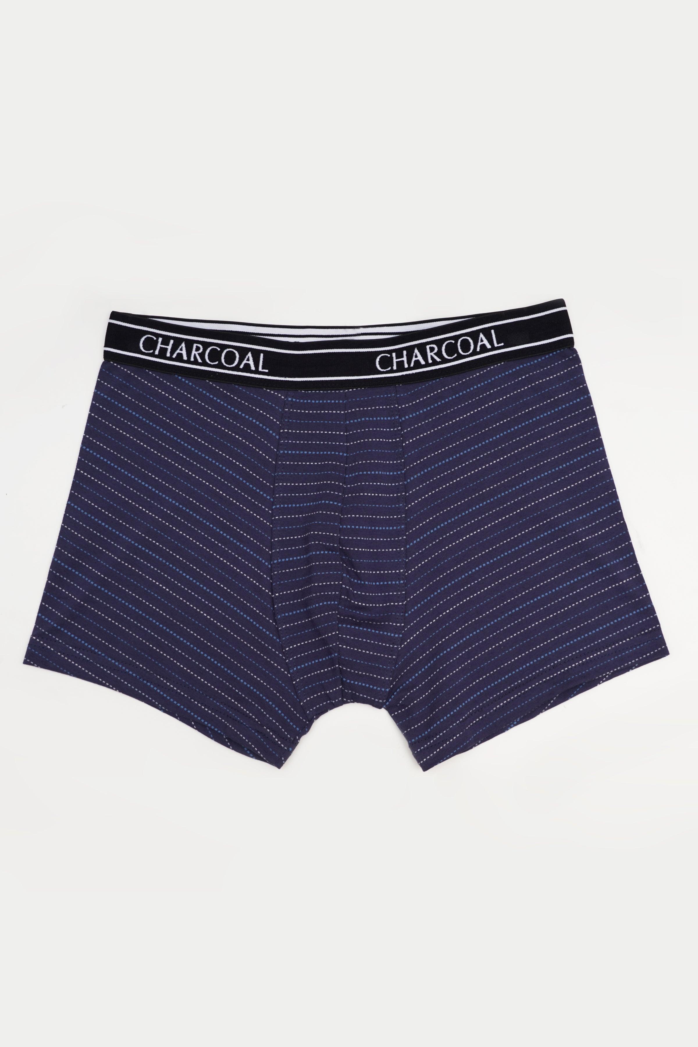 KNIT BOXER BLUE LINES at Charcoal Clothing