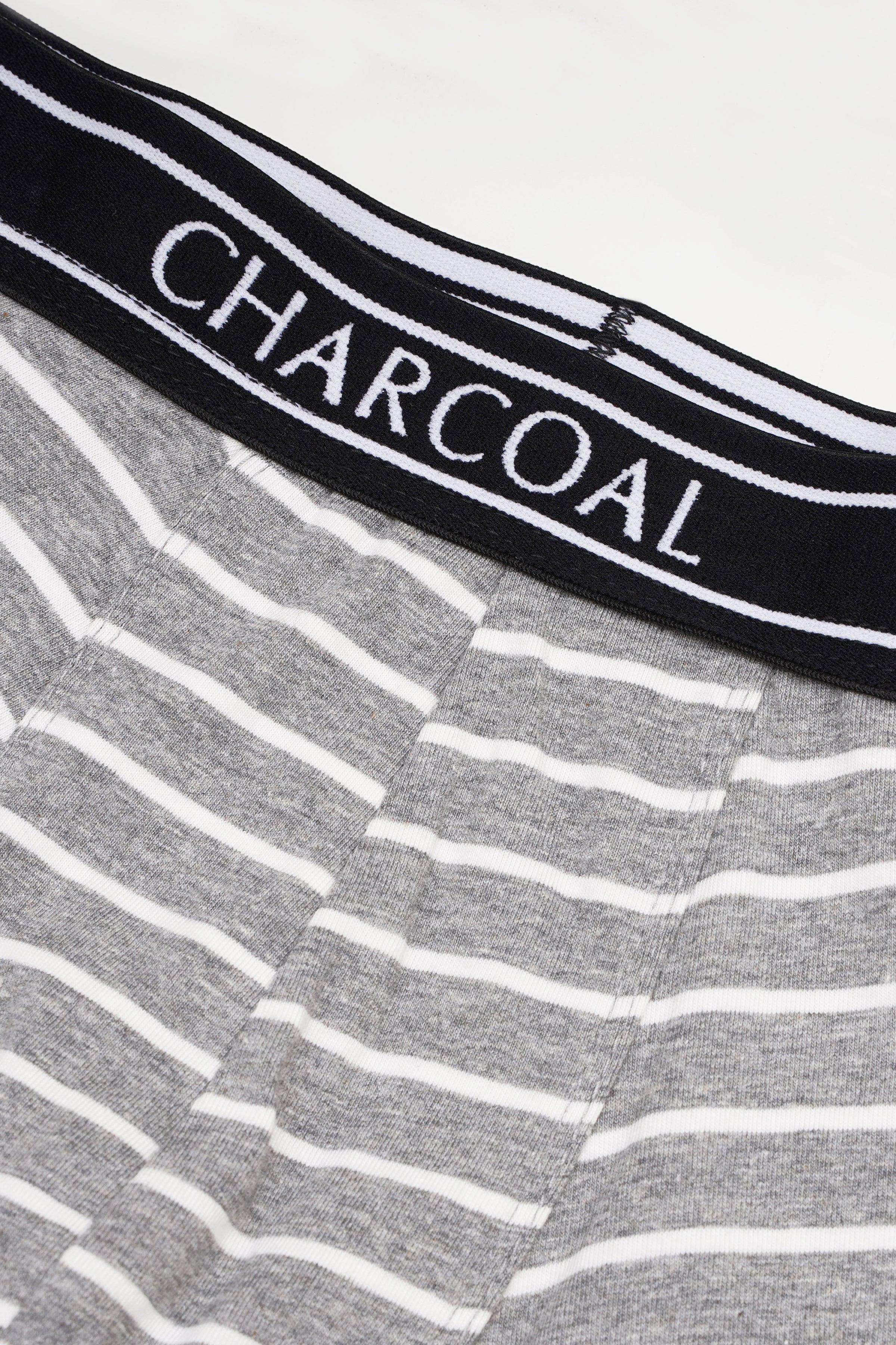 KNIT BOXER GREY STRIPE at Charcoal Clothing