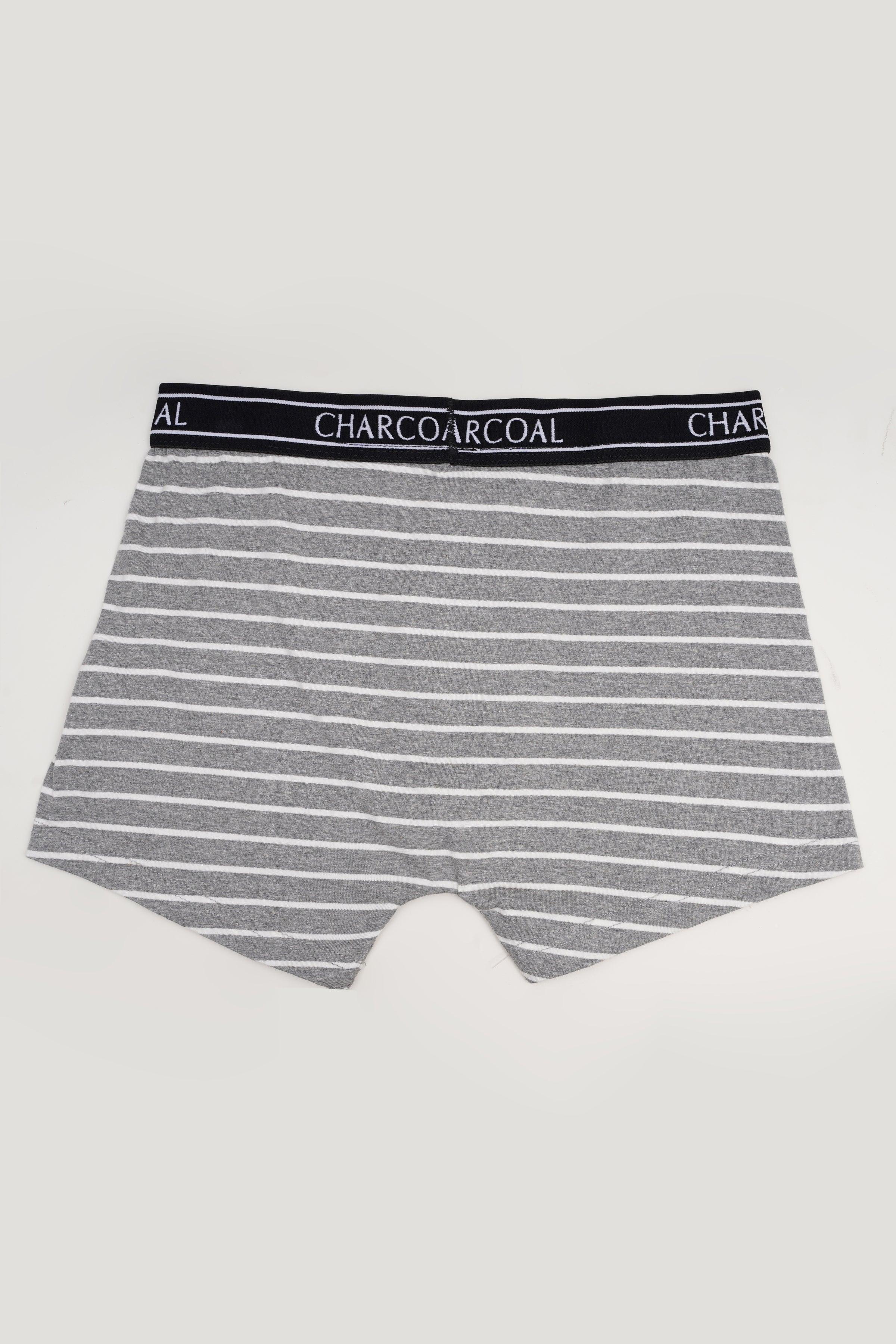 KNIT BOXER GREY STRIPE at Charcoal Clothing