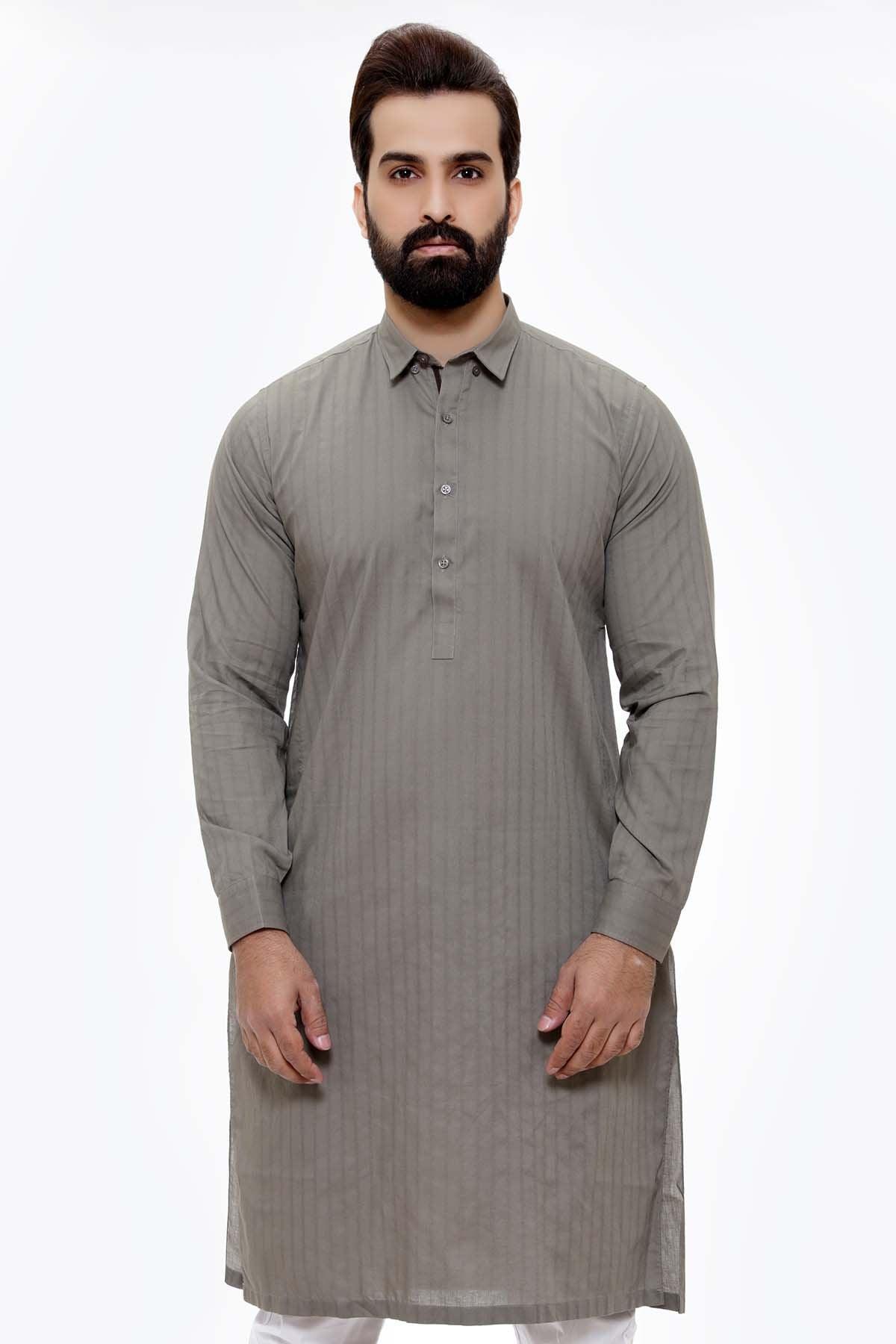 KURTA CUFF COLLAR at Charcoal Clothing