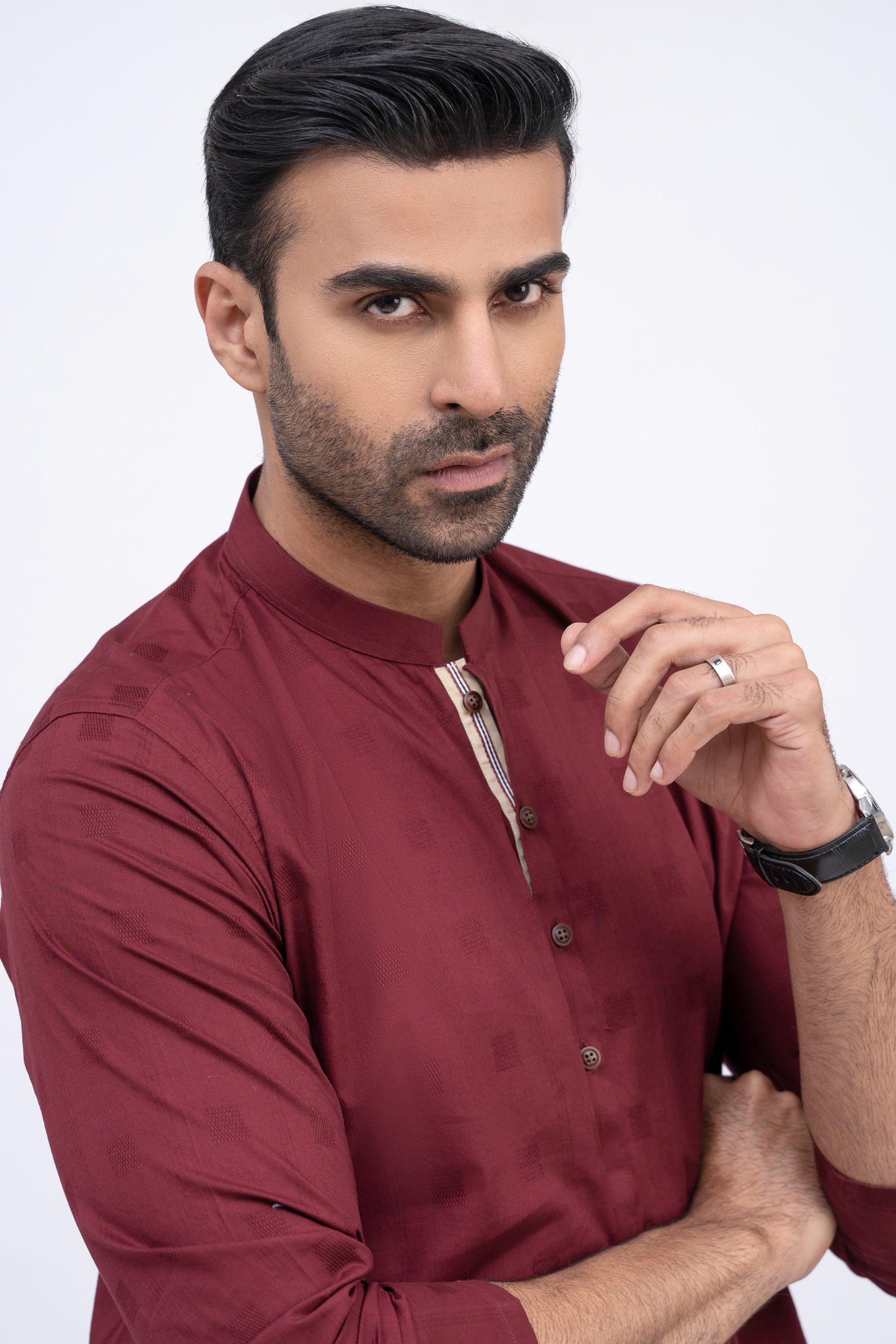 KURTA MAROON at Charcoal Clothing