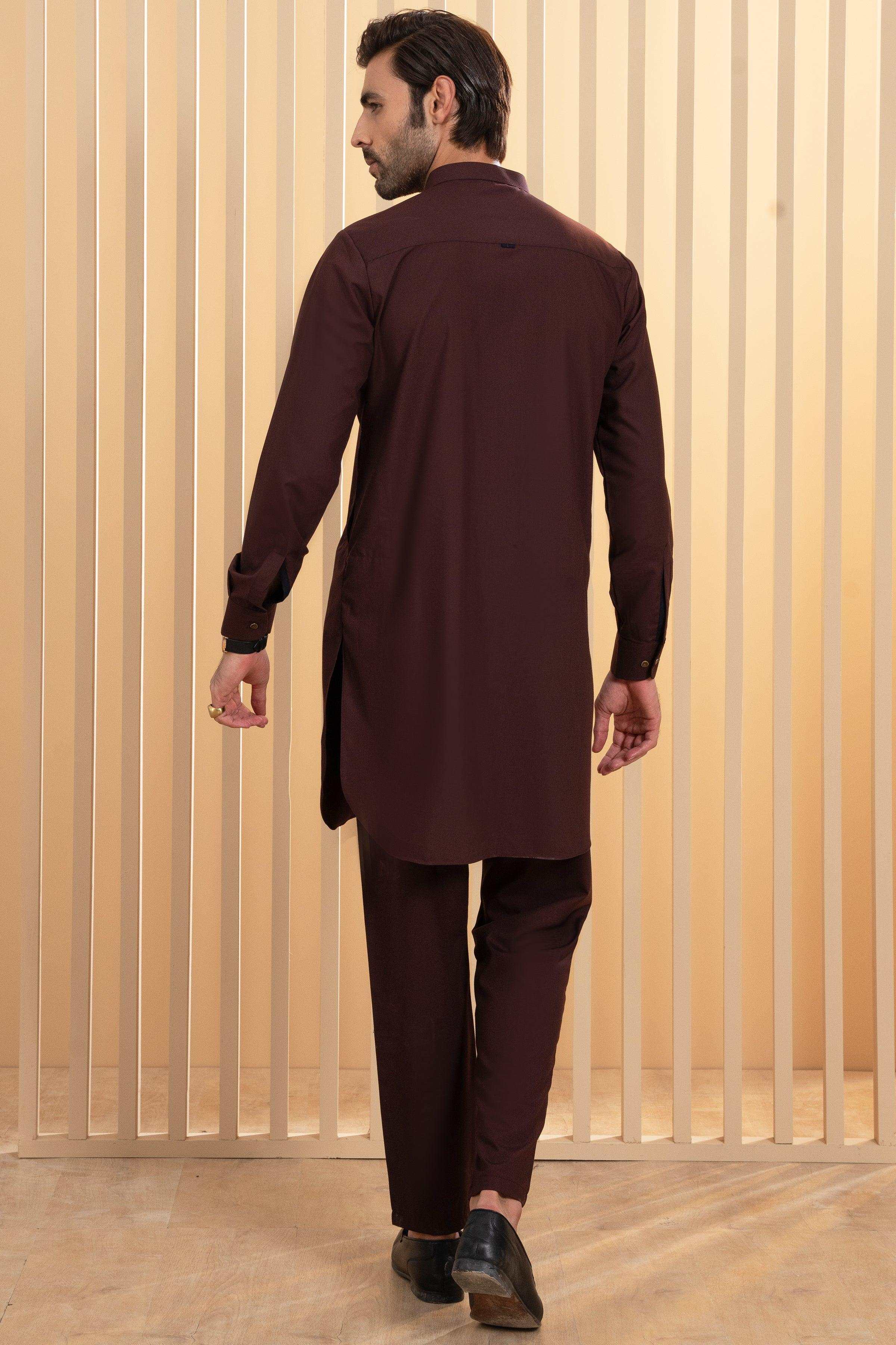 KURTA PAJAMA BROWN at Charcoal Clothing