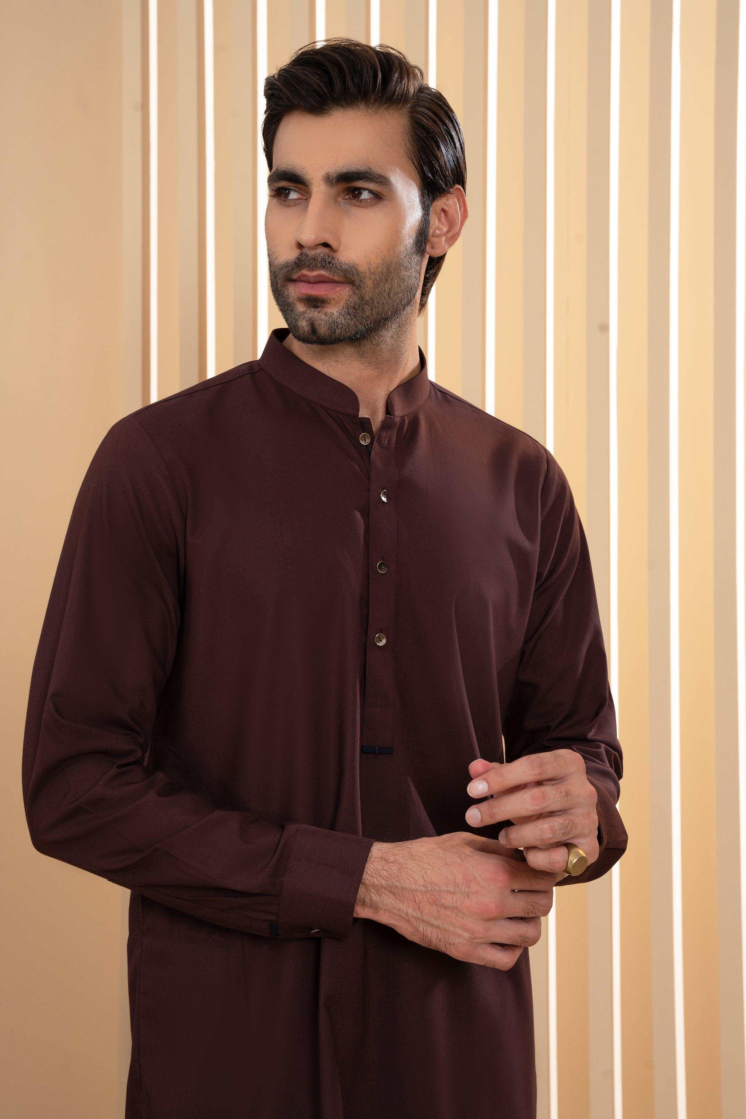 KURTA PAJAMA BROWN at Charcoal Clothing