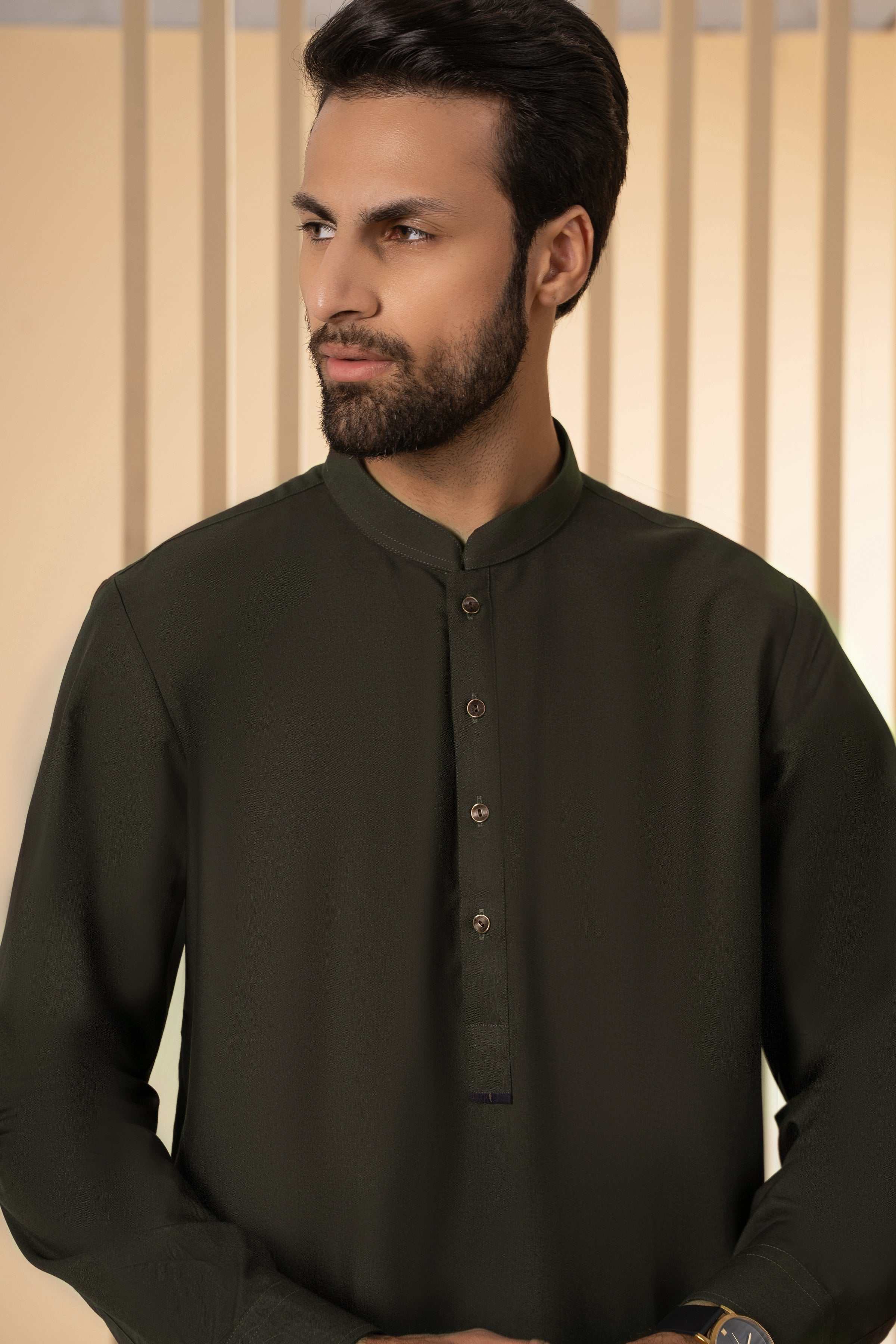 KURTA PAJAMA DARK OLIVE at Charcoal Clothing