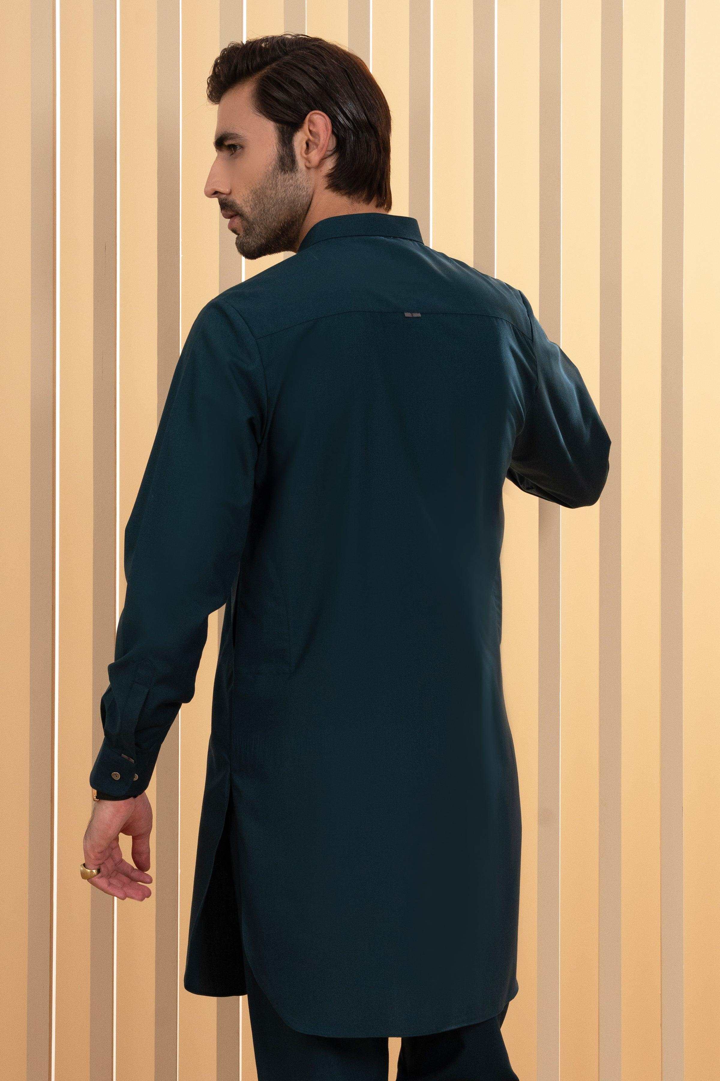 KURTA PAJAMA FOREST GREEN at Charcoal Clothing