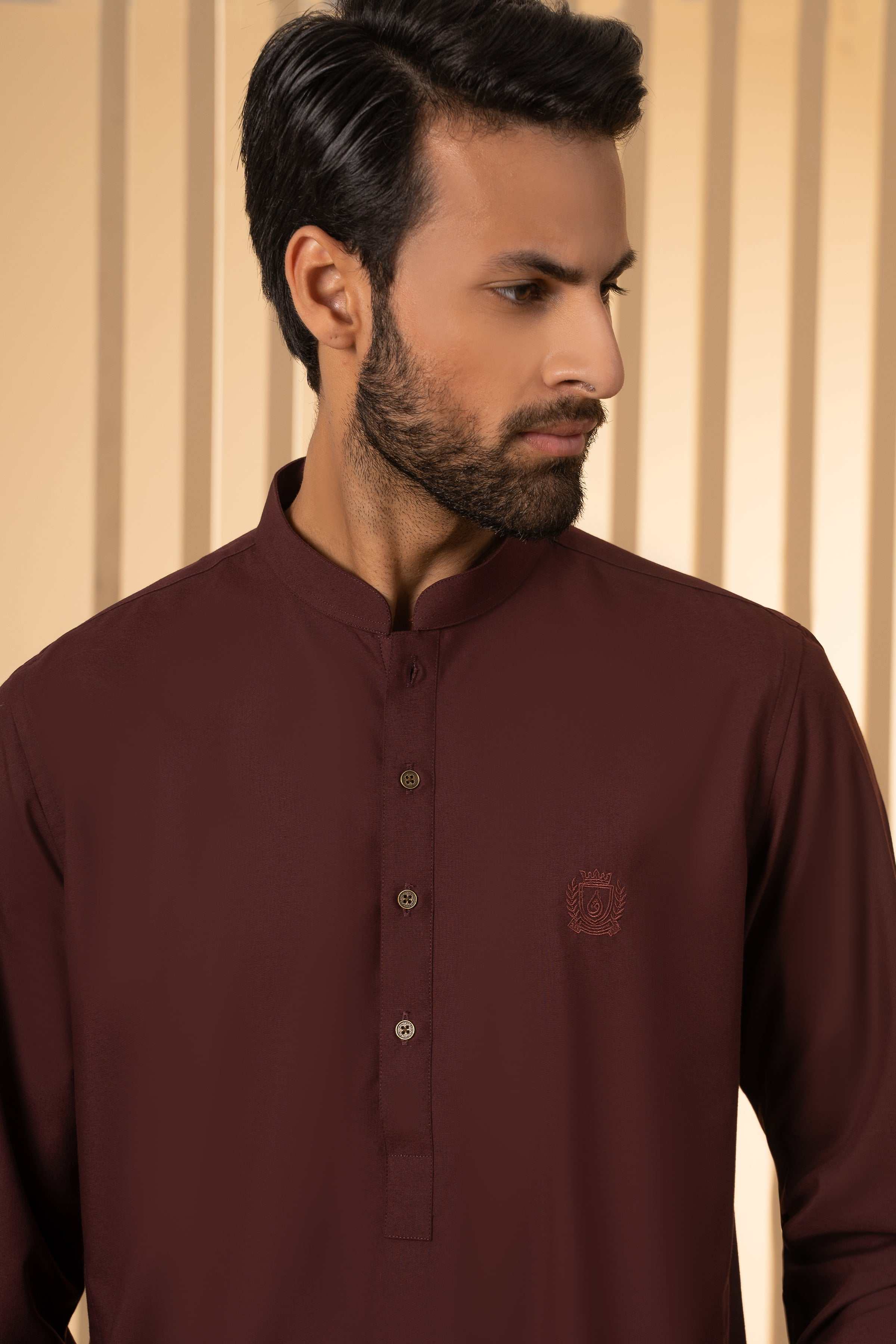 KURTA PAJAMA MAROON at Charcoal Clothing