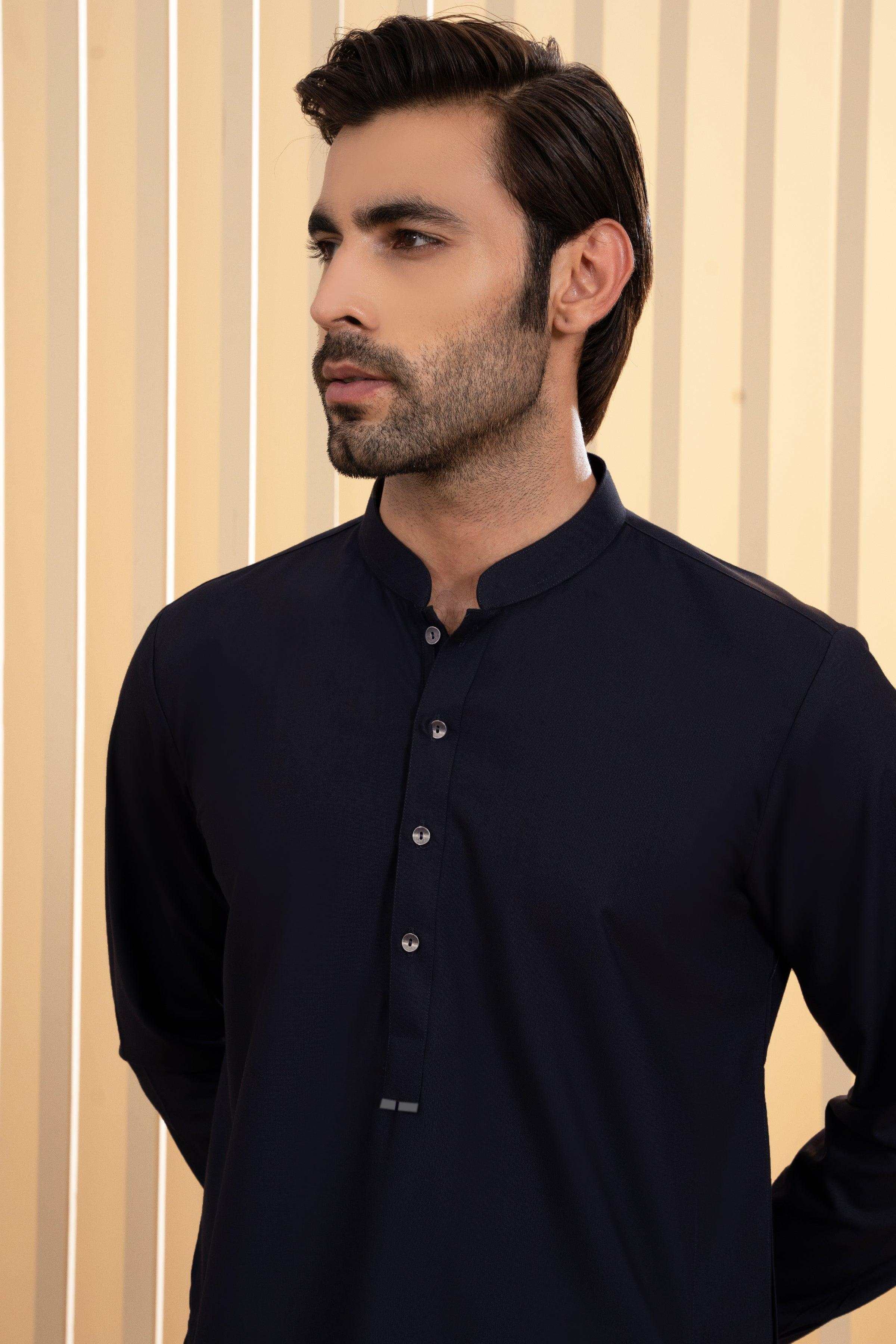 KURTA PAJAMA NAVY at Charcoal Clothing