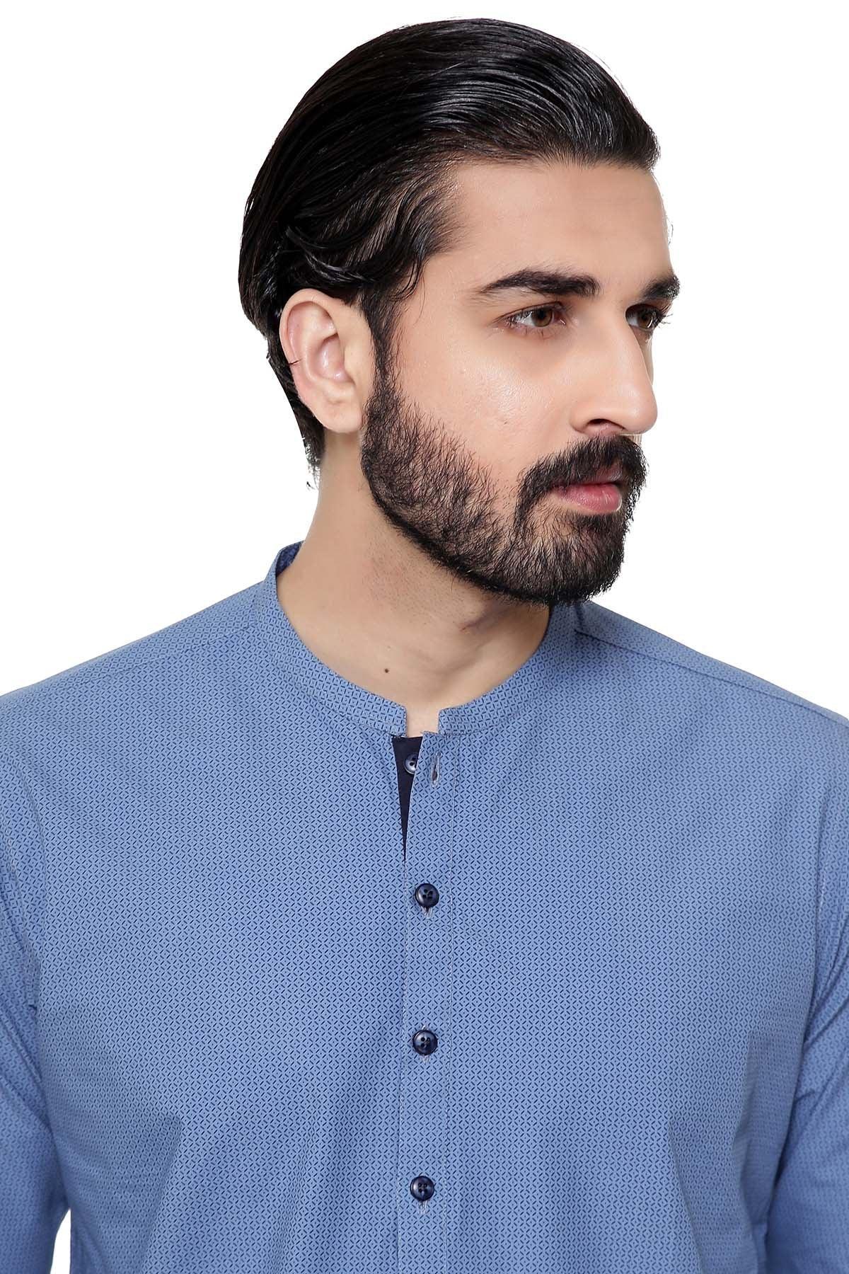 KURTA SMALL BAN COLLAR at Charcoal Clothing