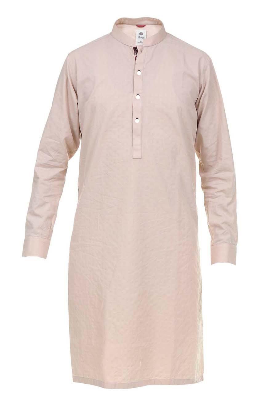 Kurta Ban Collar Light Brown at Charcoal Clothing