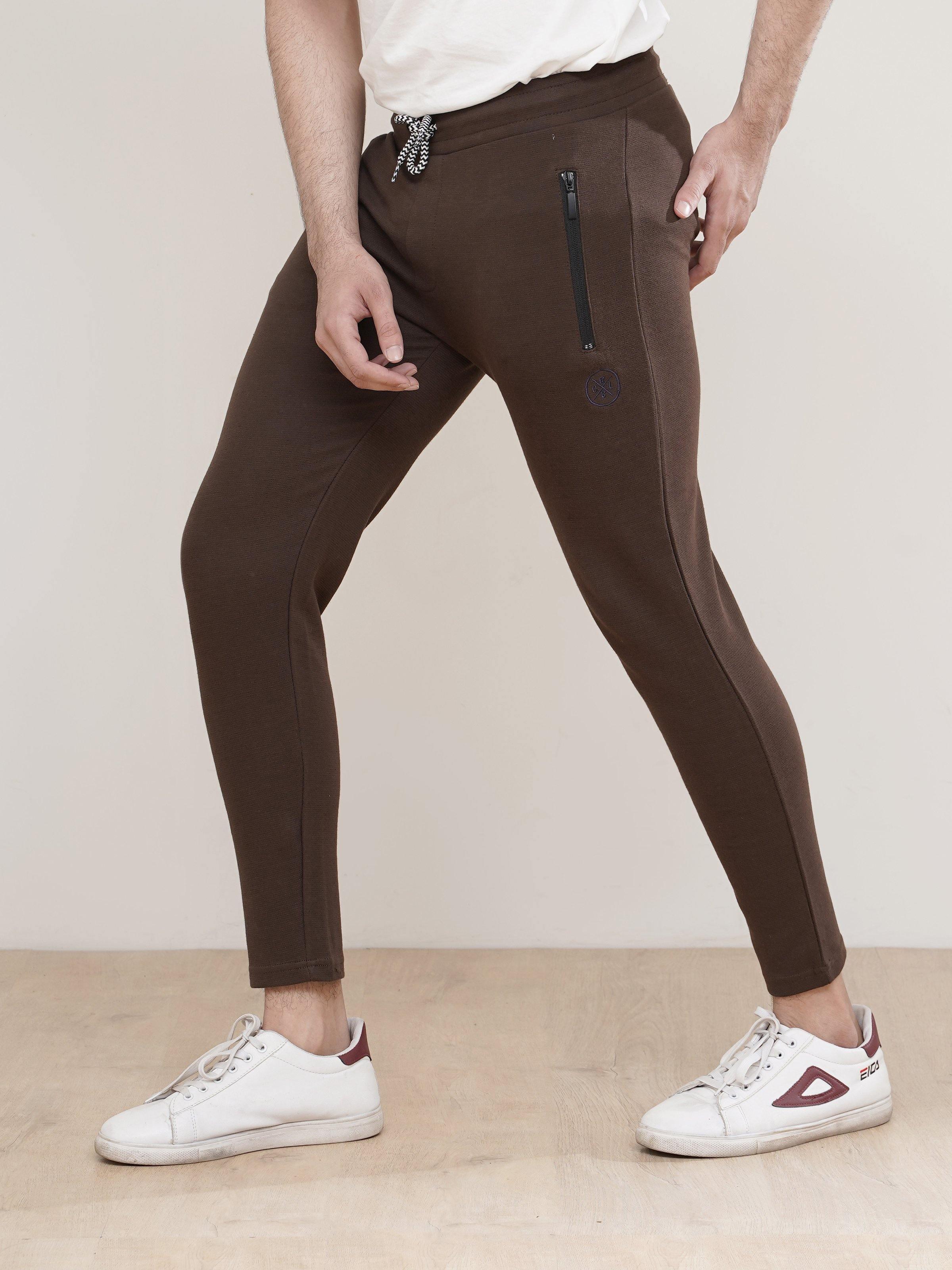 OTTOMAN JOGGER TROUSER DARK BROWN at Charcoal Clothing