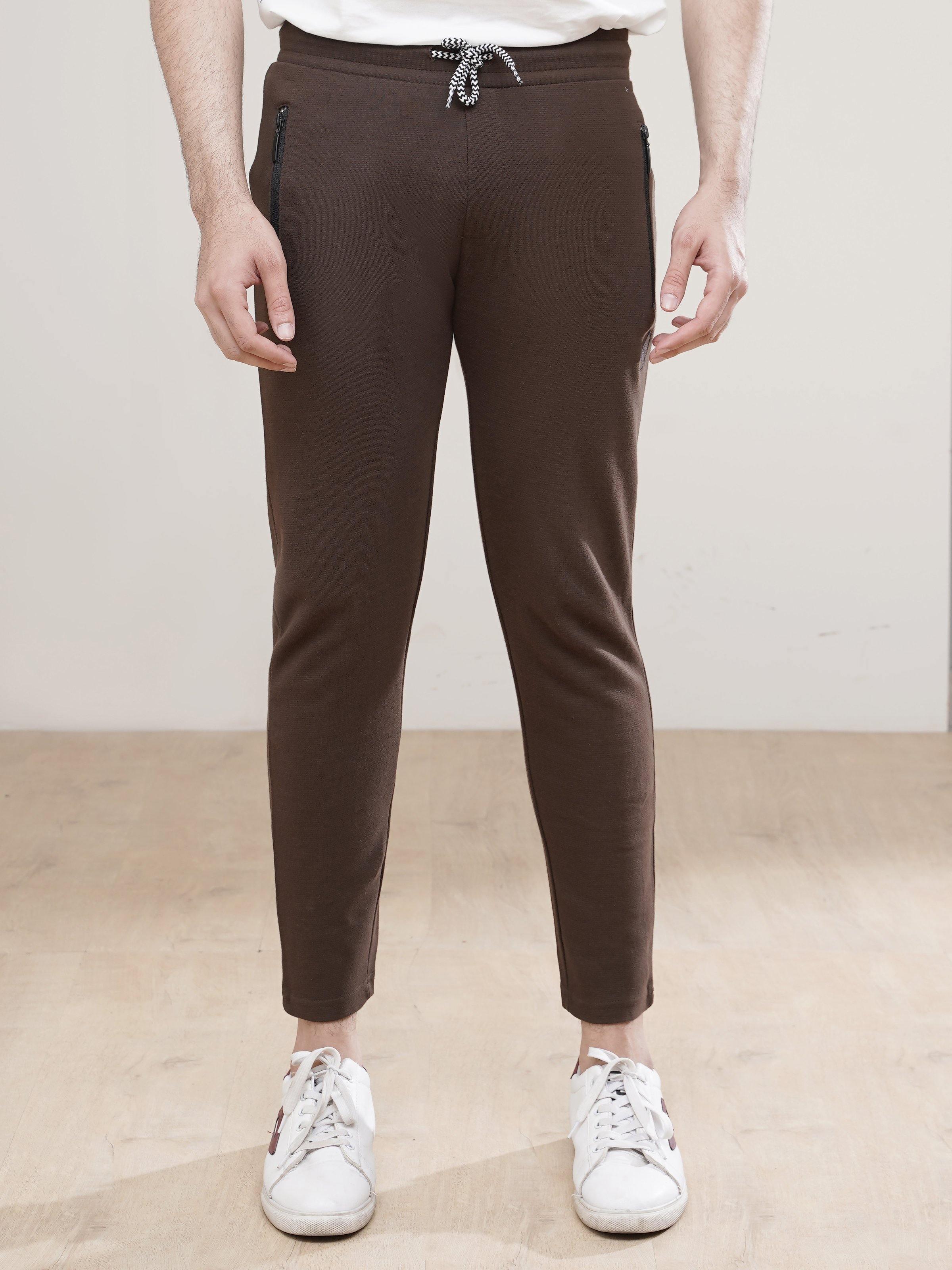 OTTOMAN JOGGER TROUSER DARK BROWN at Charcoal Clothing