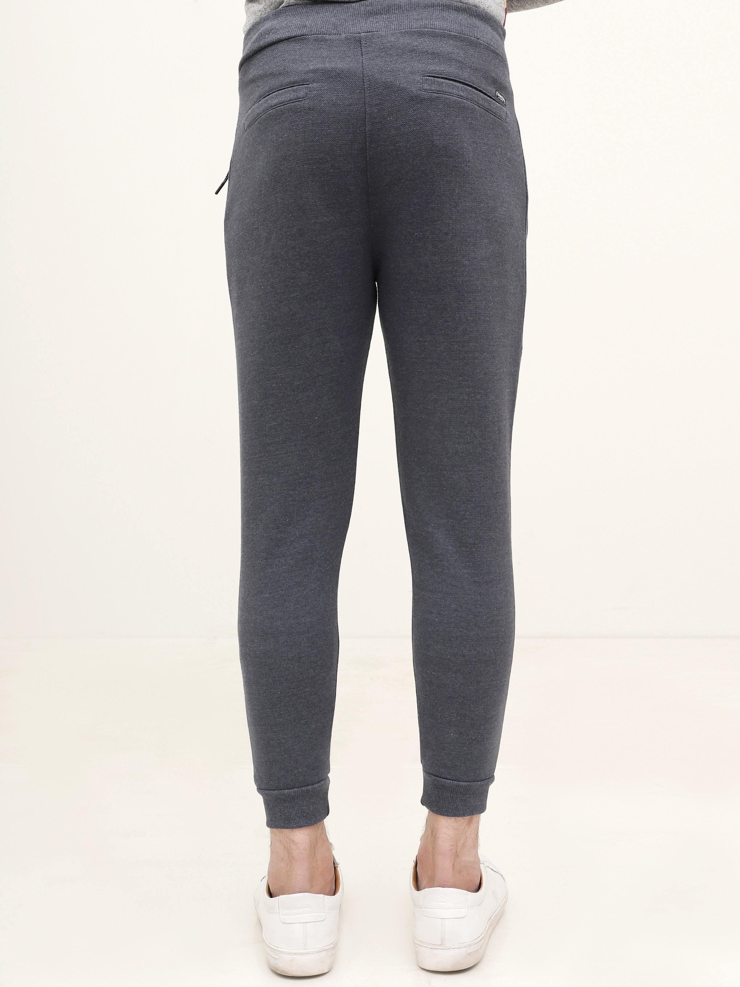 PIQUE FLEECE TROUSER DARK BLUE at Charcoal Clothing