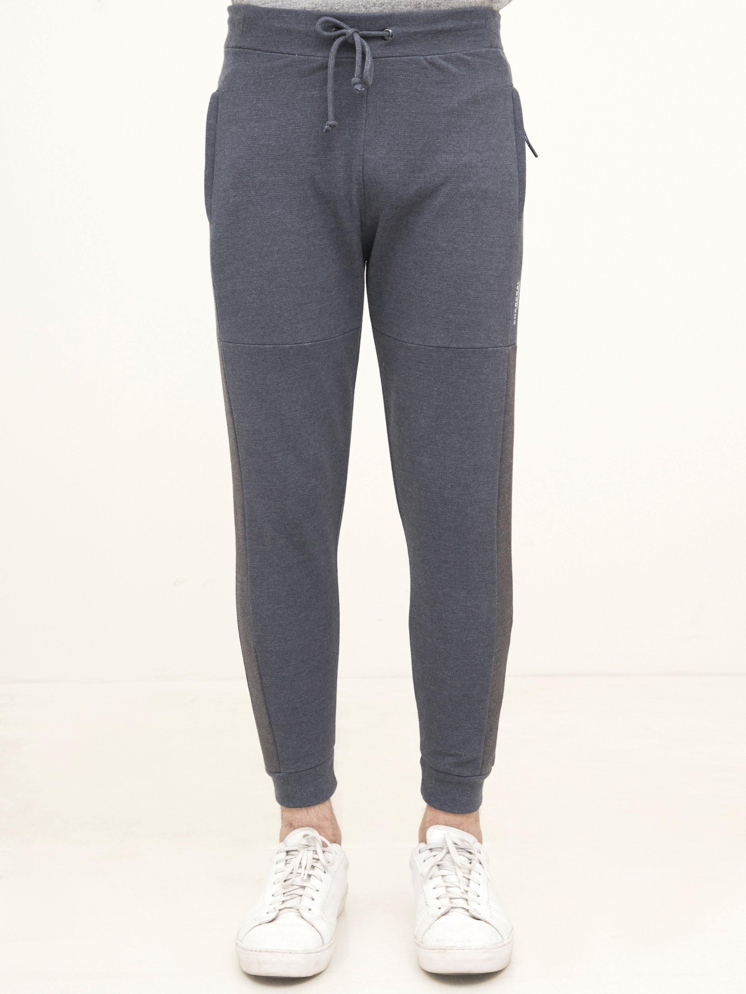 PIQUE FLEECE TROUSER DARK BLUE at Charcoal Clothing