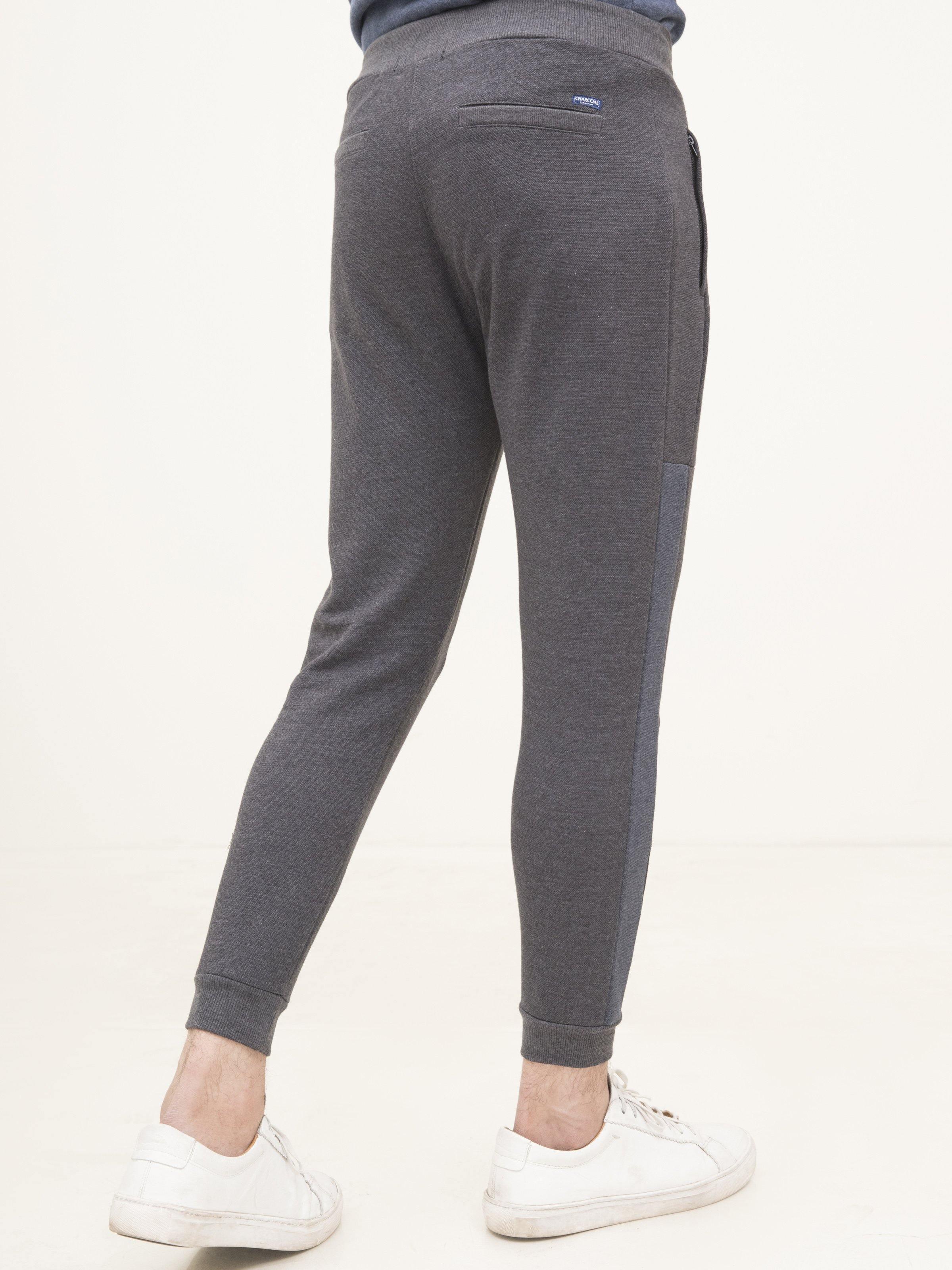 PIQUE FLEECE TROUSER DARK CHARCOAL at Charcoal Clothing