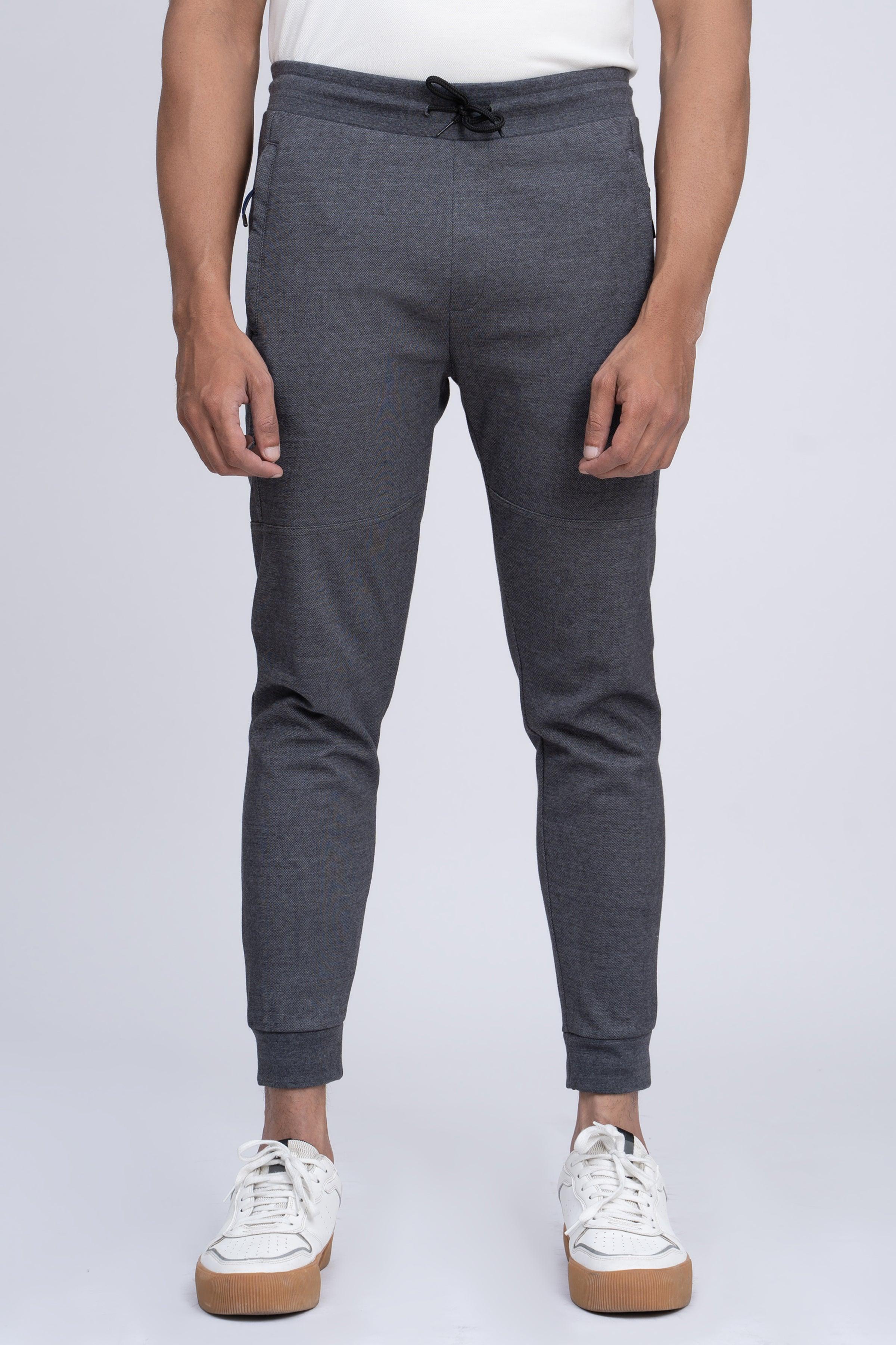 PIQUE INTERLOCK TROUSER CHARCOAL at Charcoal Clothing