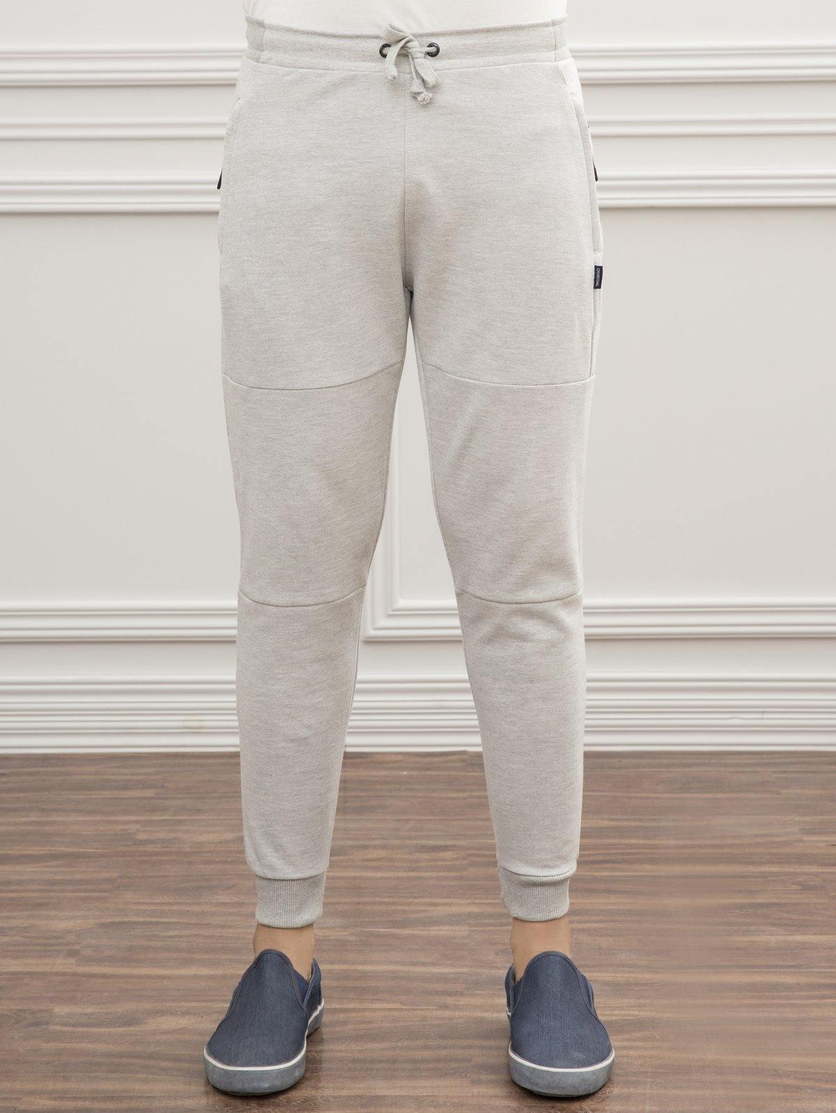 PIQUE TERRY SLIM FIT TROUSER HYDER GREY at Charcoal Clothing