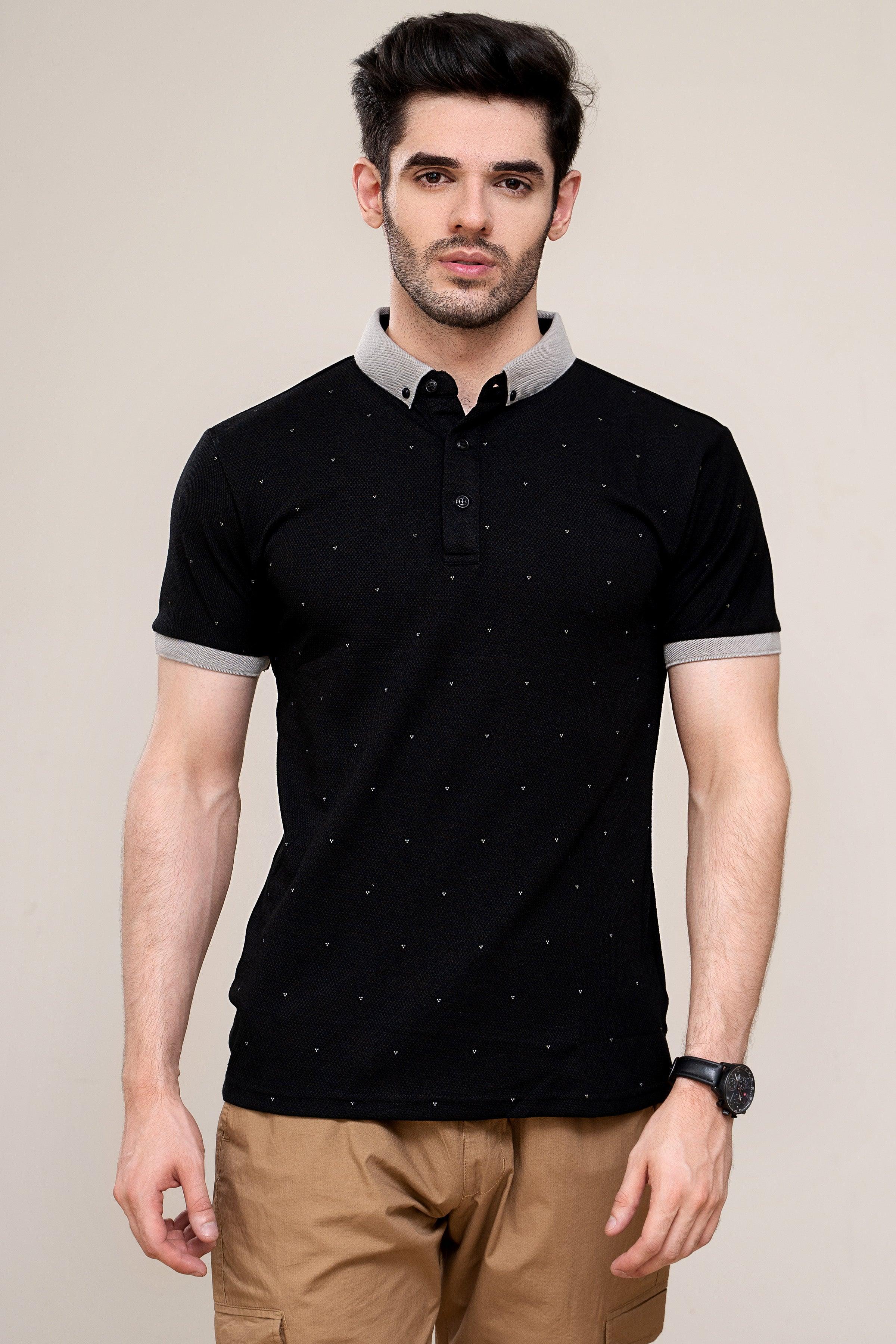 POLO SHIRT BLACK at Charcoal Clothing