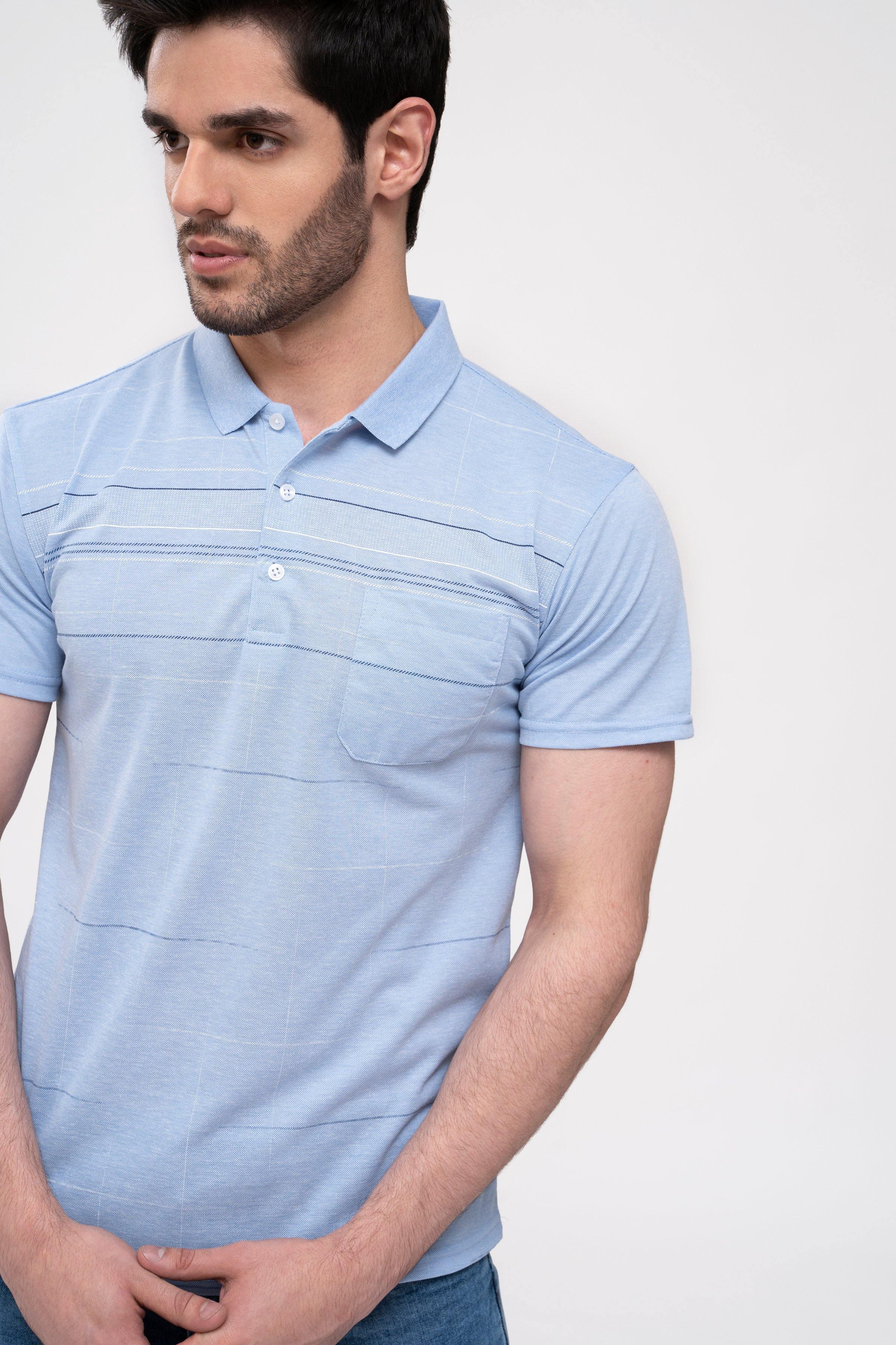 POLO SHIRT SKY BLUE at Charcoal Clothing