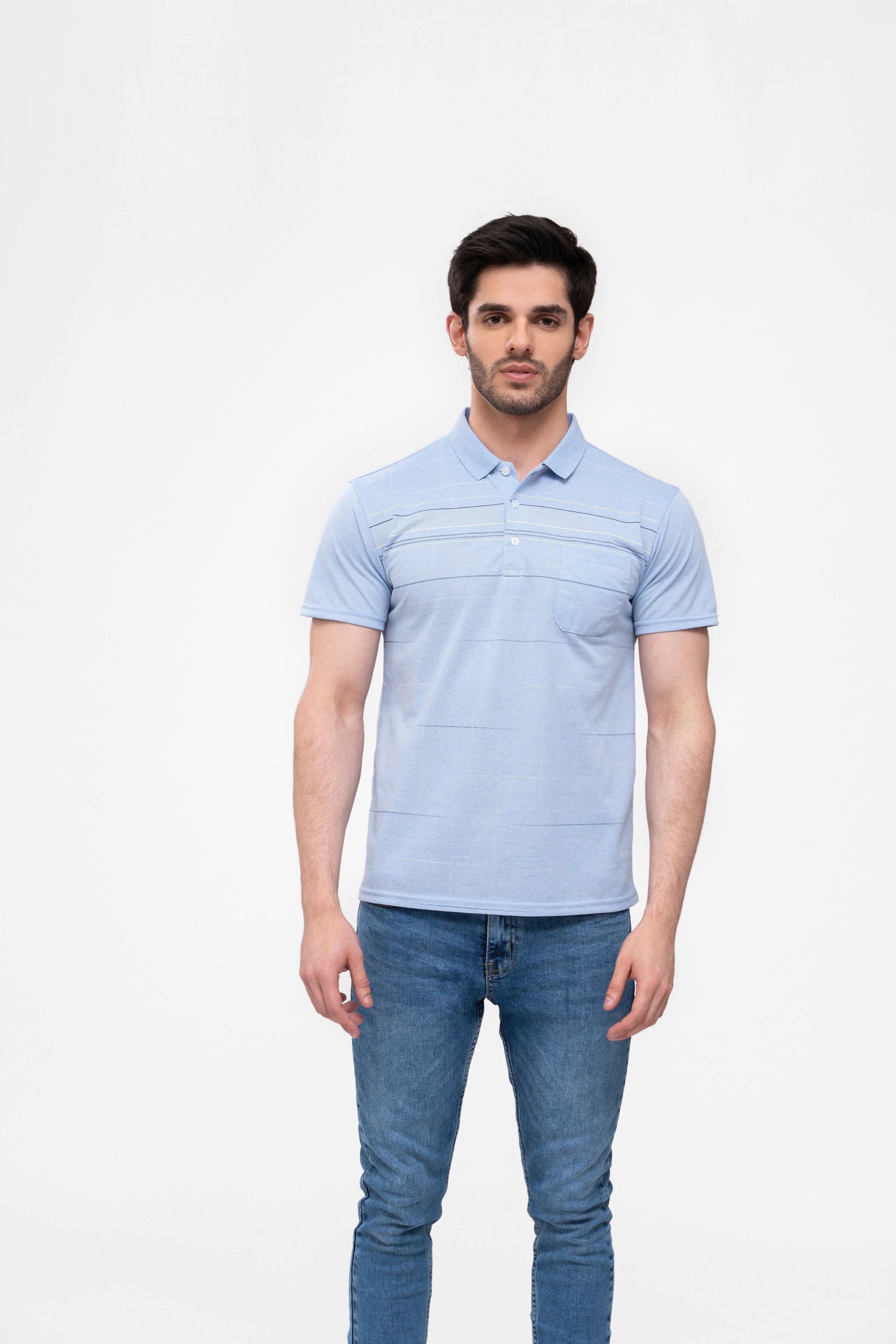 POLO SHIRT SKY BLUE at Charcoal Clothing