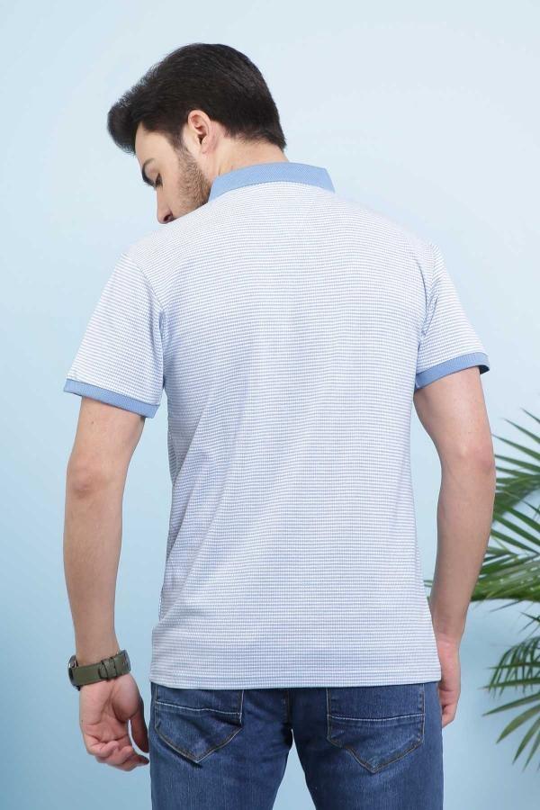 POLO SHIRT SKY WHITE at Charcoal Clothing