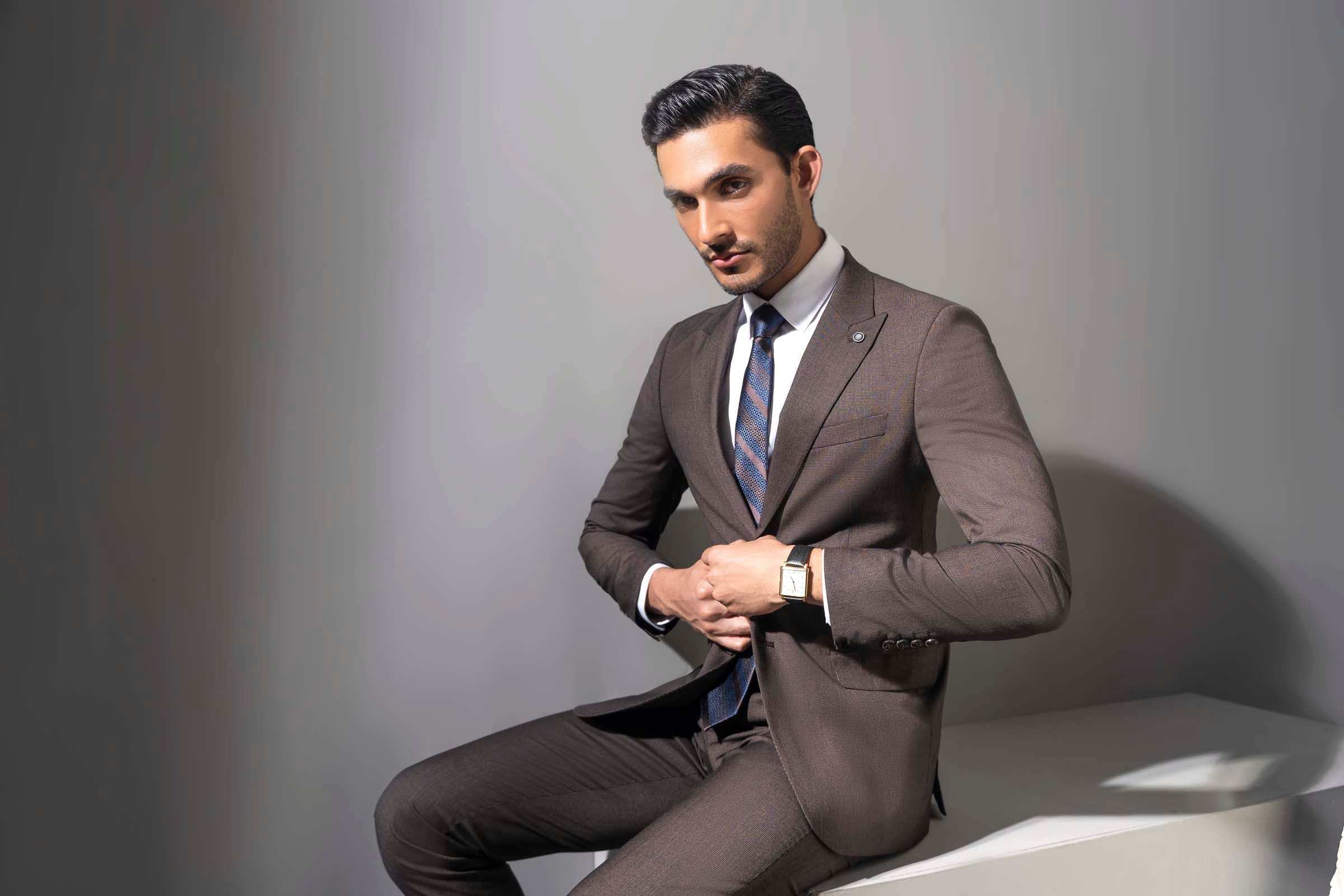 PREMIUM 2 PIECE SUIT BROWN at Charcoal Clothing