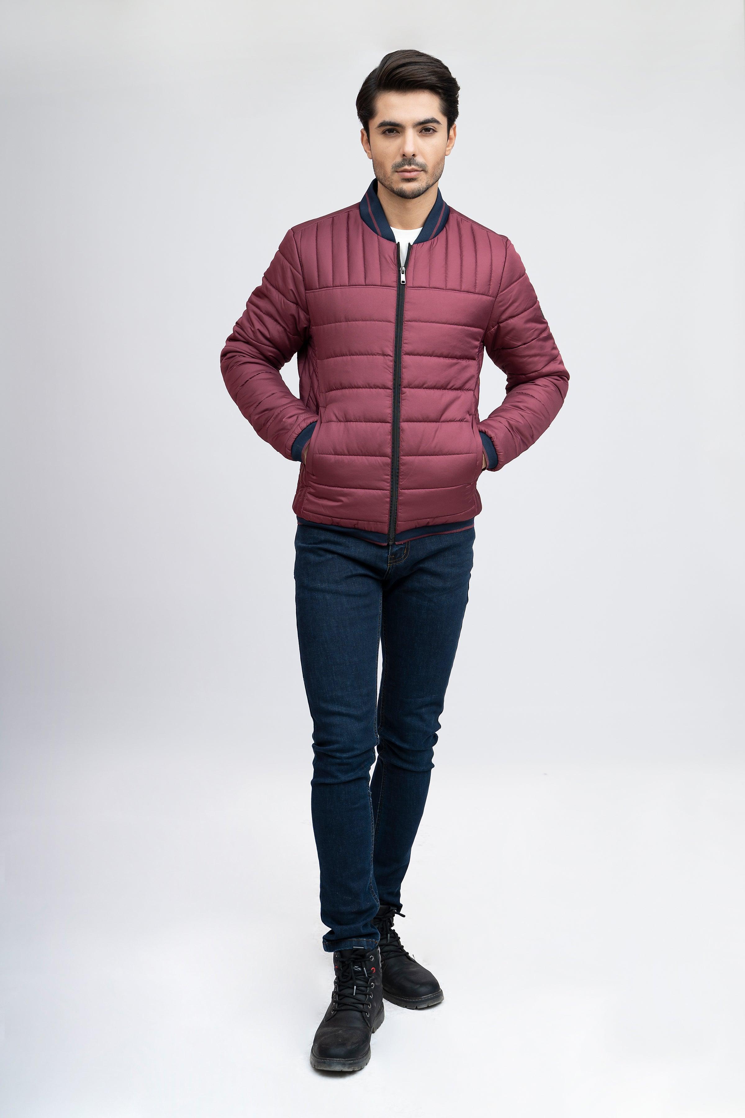 PUFFER JACKET F/S MAROON at Charcoal Clothing