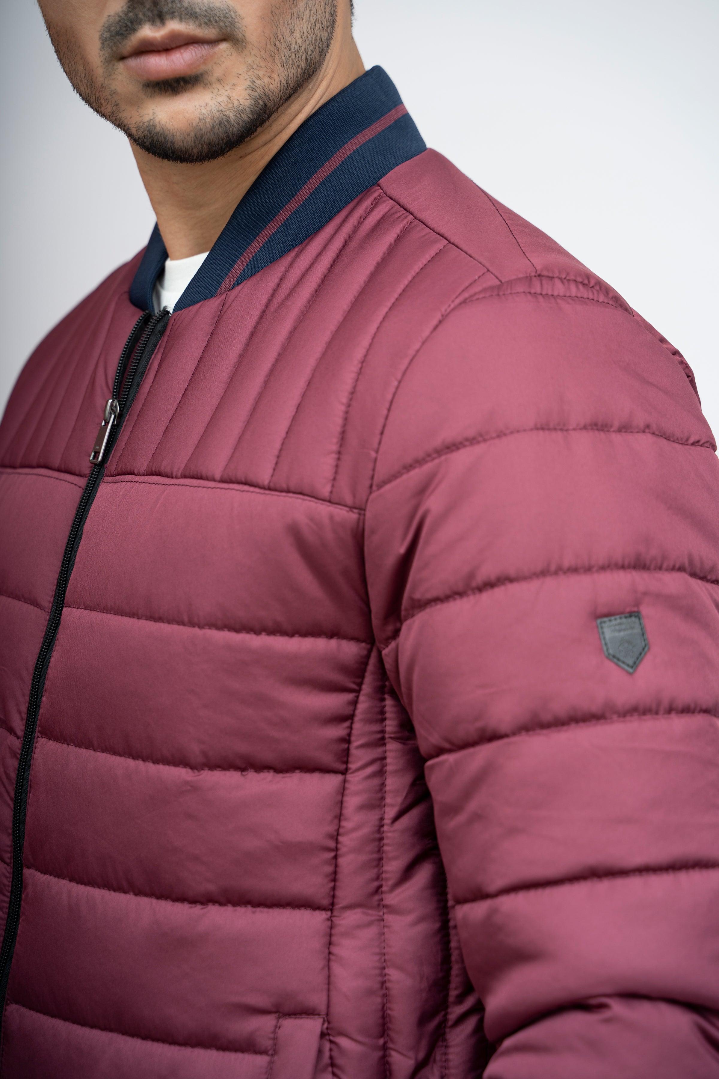 PUFFER JACKET F/S MAROON at Charcoal Clothing