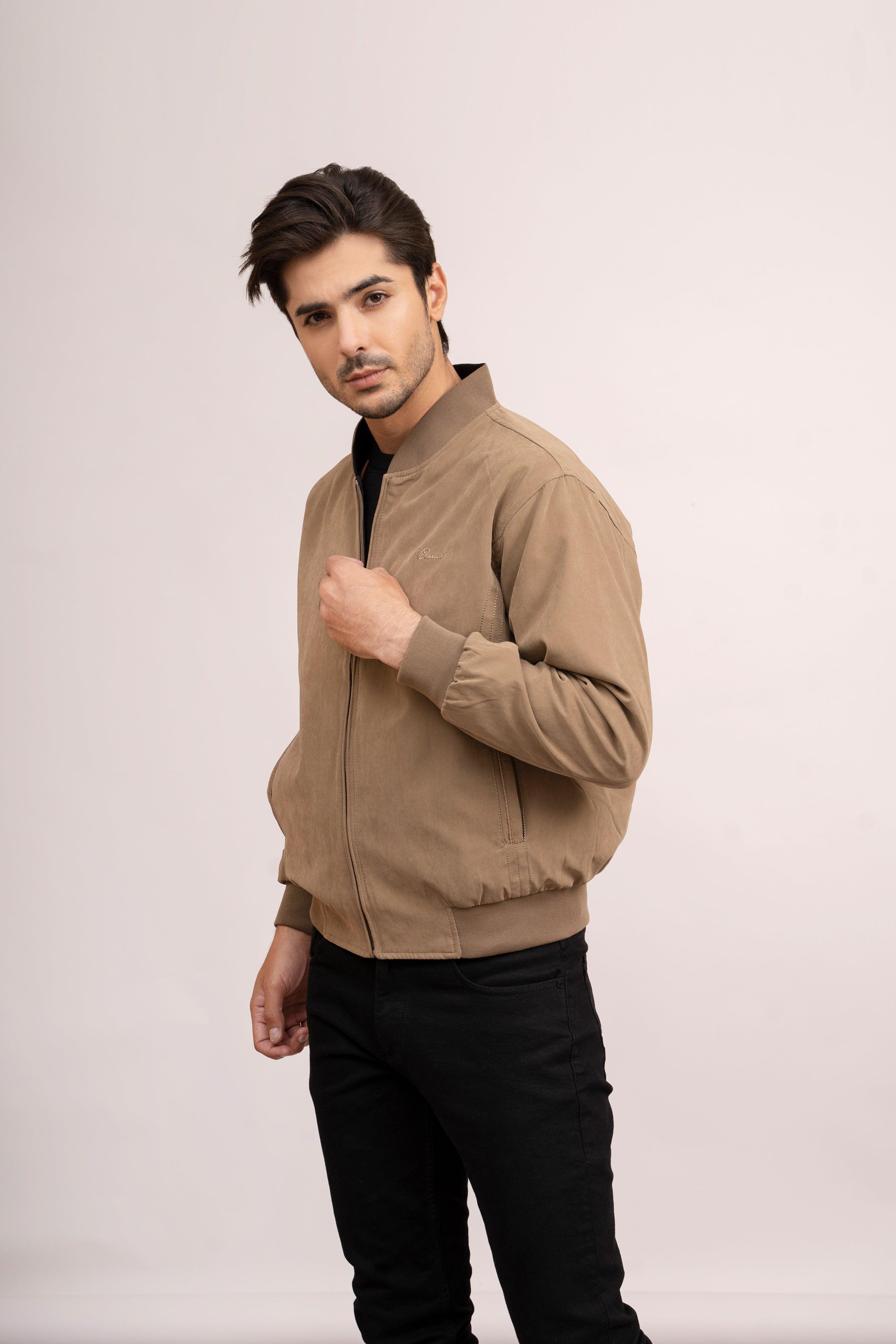 REVERSIBLE JACKET F/S BROWN BLACK at Charcoal Clothing