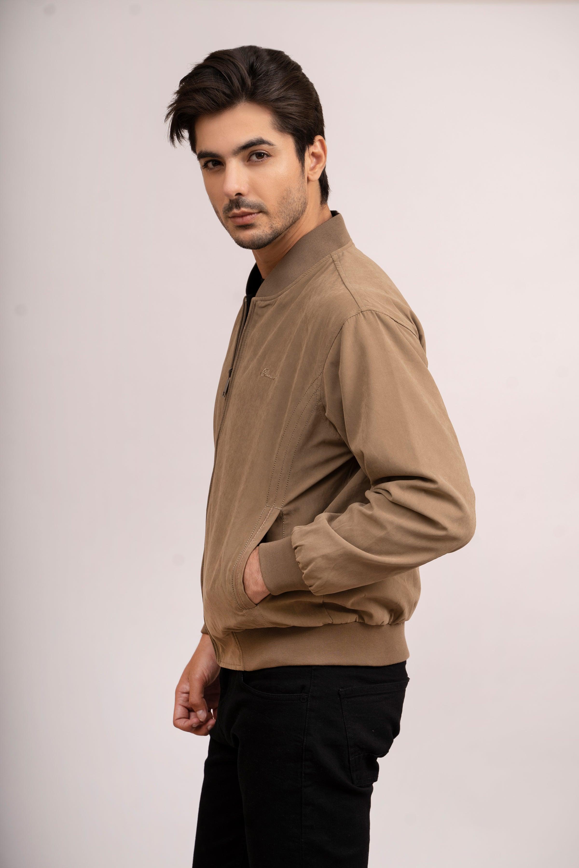 REVERSIBLE JACKET F/S BROWN BLACK at Charcoal Clothing