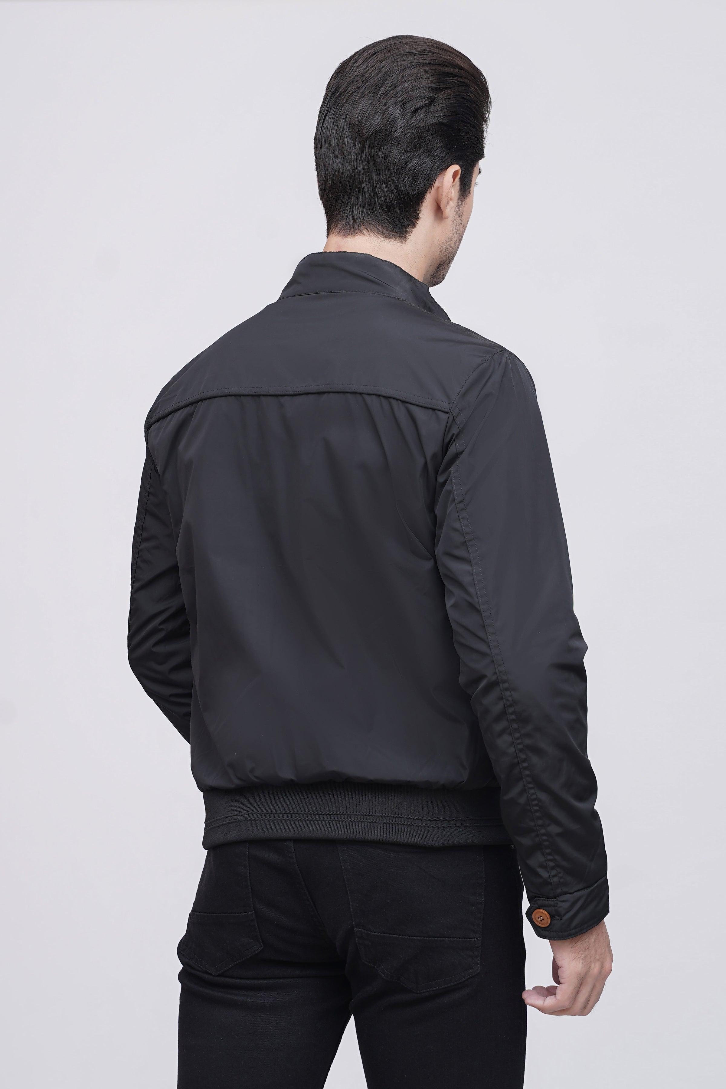 REVERSIBLE JACKET FULL SLEEVE BLACK GREEN at Charcoal Clothing