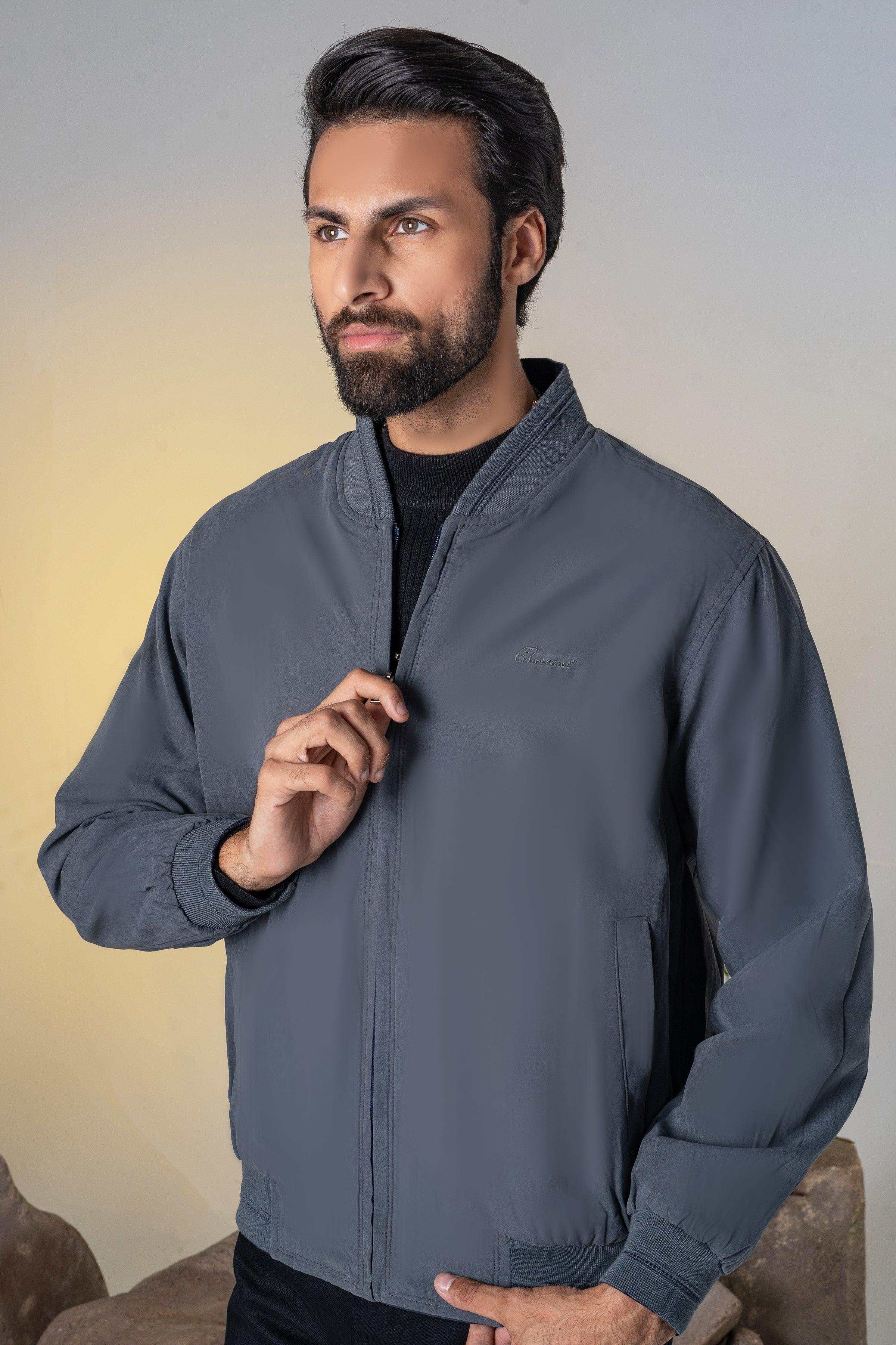 REVERSIBLE JACKET FULL SLEEVES NAVY GREY at Charcoal Clothing