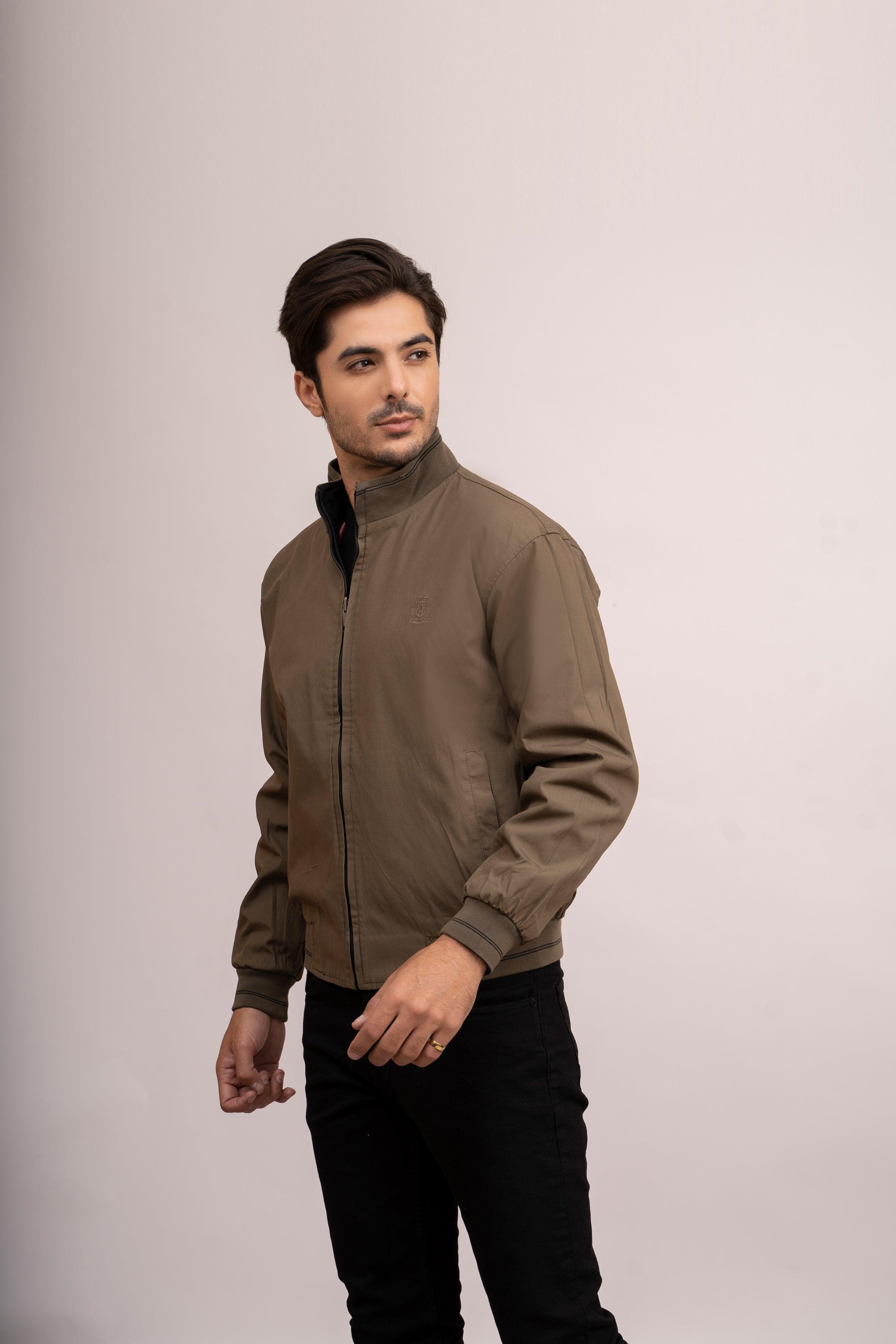 REVESIBLE JACKET F/S BLACK GREEN at Charcoal Clothing