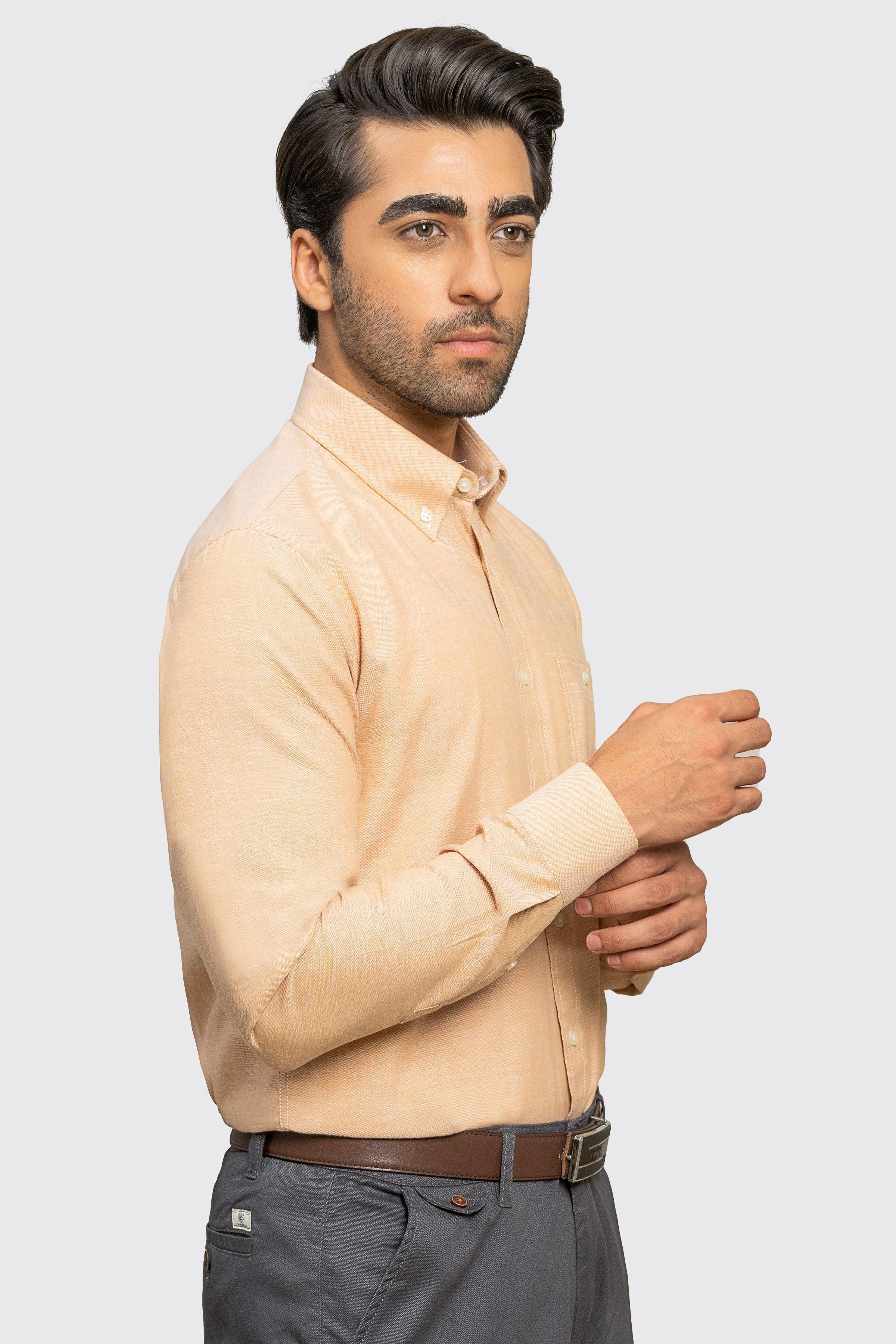 SEMI CASUAL SHIRT ORANGE at Charcoal Clothing