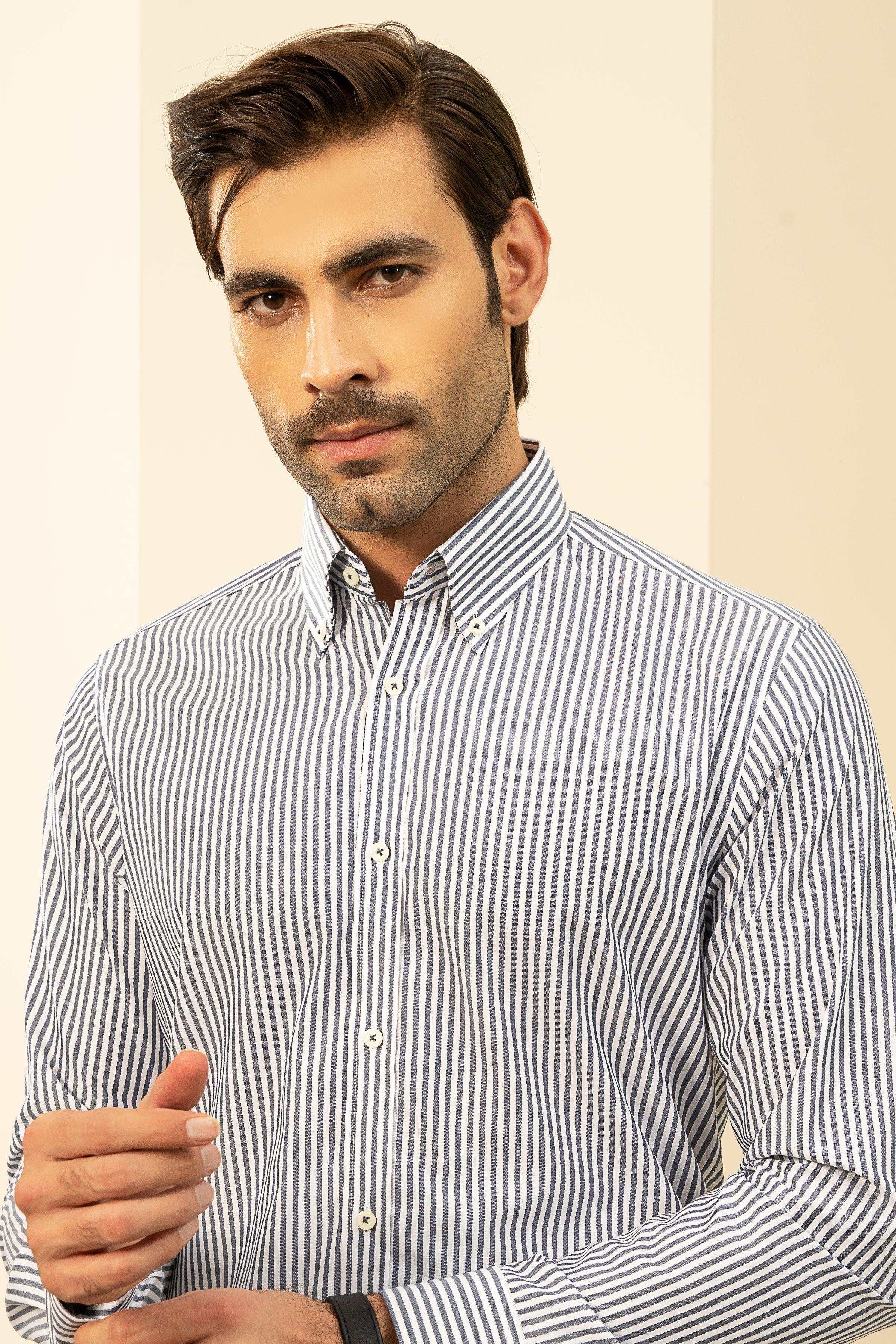 SEMI FORMAL BLUE WHITE LINE at Charcoal Clothing