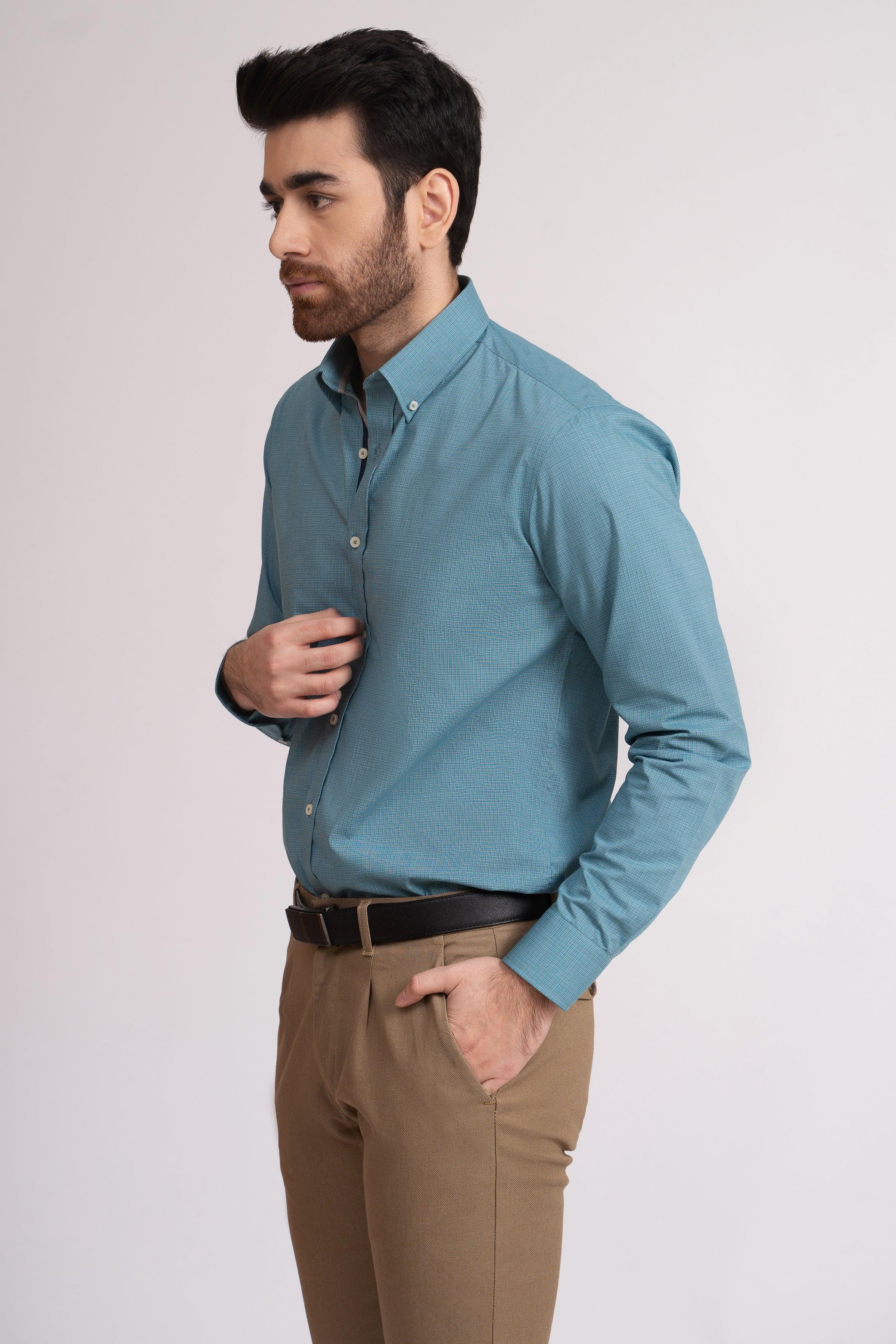 SEMI FORMAL SHIRT FEROZE CHECK at Charcoal Clothing