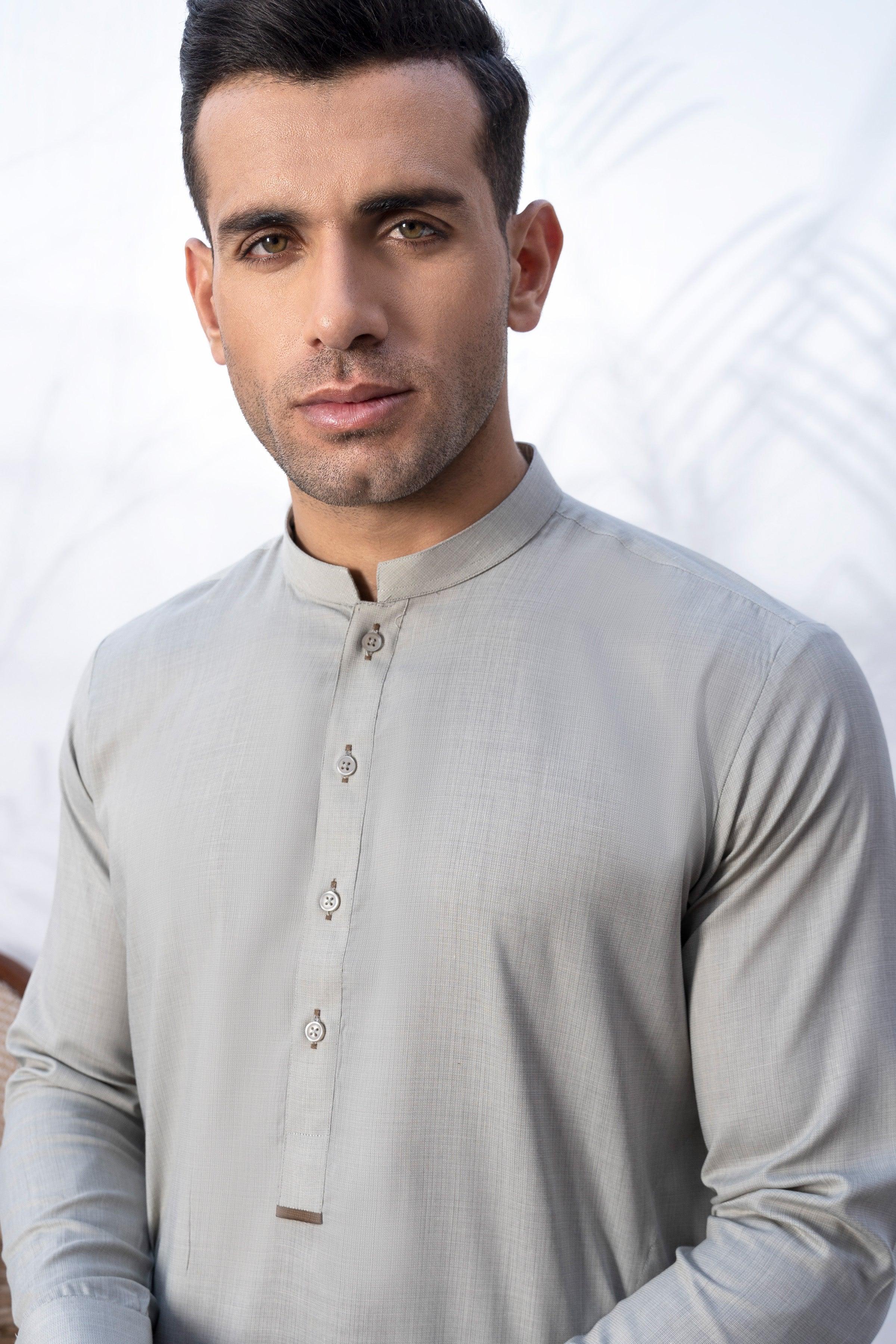 SHALWAR KAMEEZ ASH WHITE at Charcoal Clothing