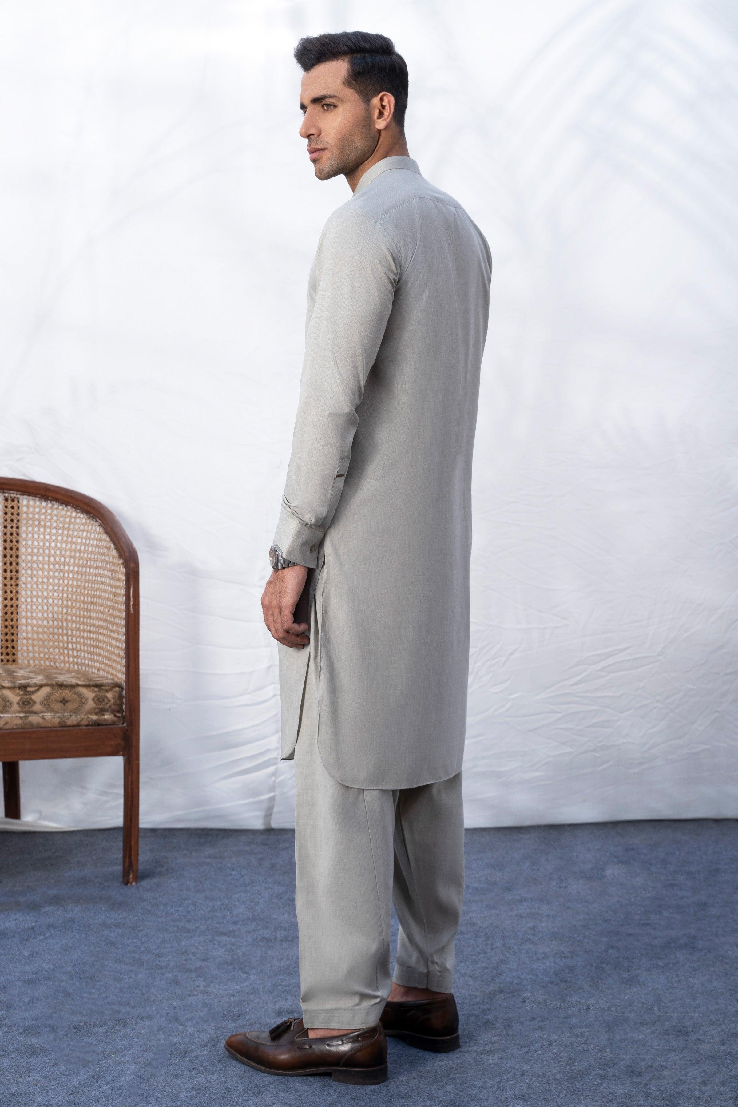 SHALWAR KAMEEZ ASH WHITE at Charcoal Clothing